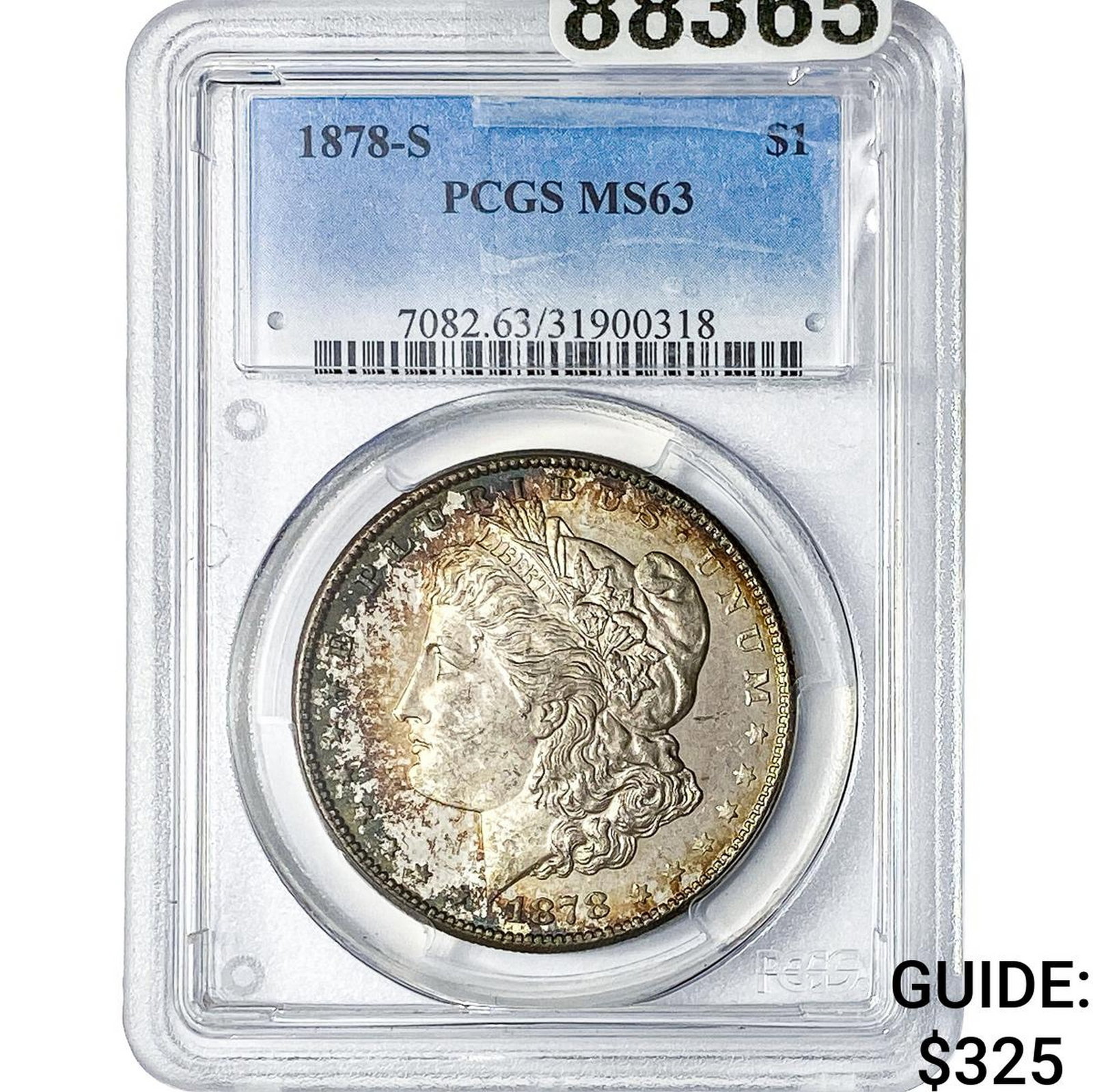 1878-S Mercury Silver Dollar PCGS MS63: 1878-S Mercury Silver Dollar PCGS MS63
