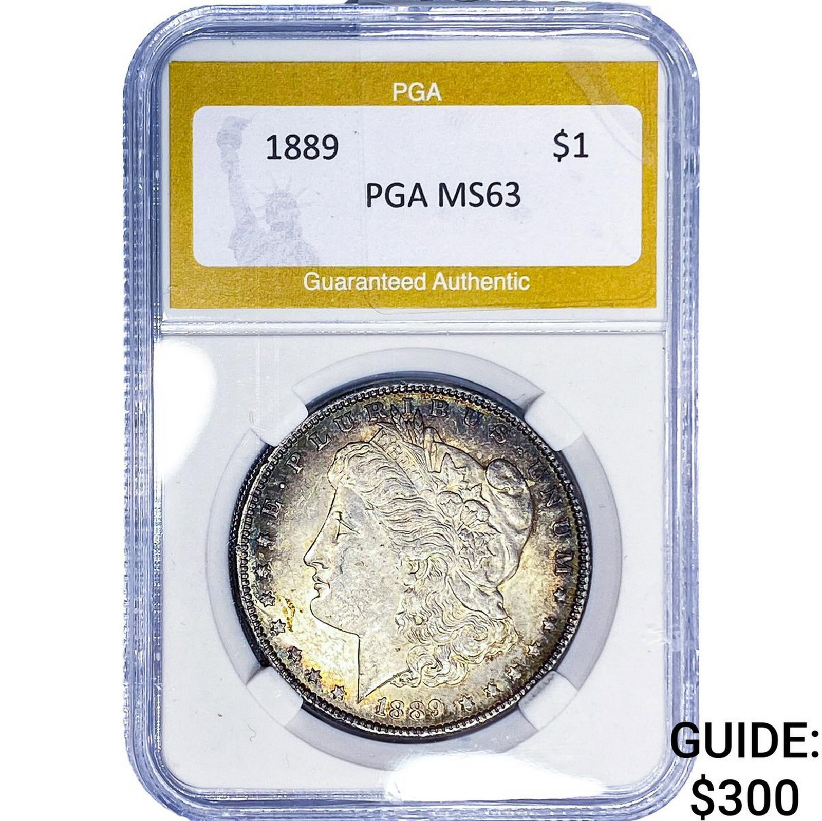 1889 Morgan Silver Dollar PGA MS63: 1889 Morgan Silver Dollar PGA MS63