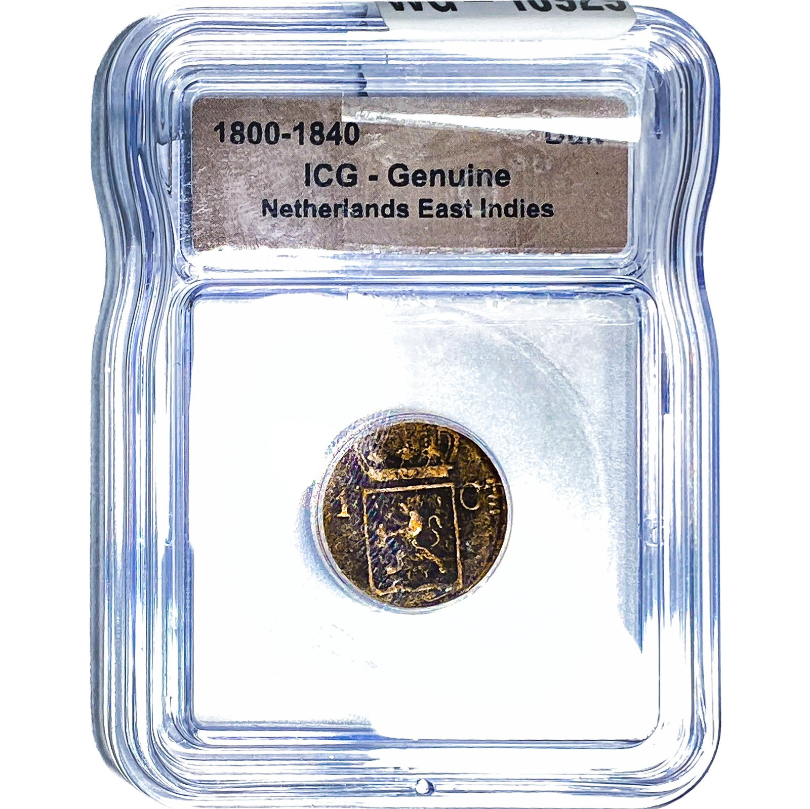 1800-1840 Netherlands East Indies Duit ICG Genuine: 1800-1840 Netherlands East Indies Duit ICG Genuine