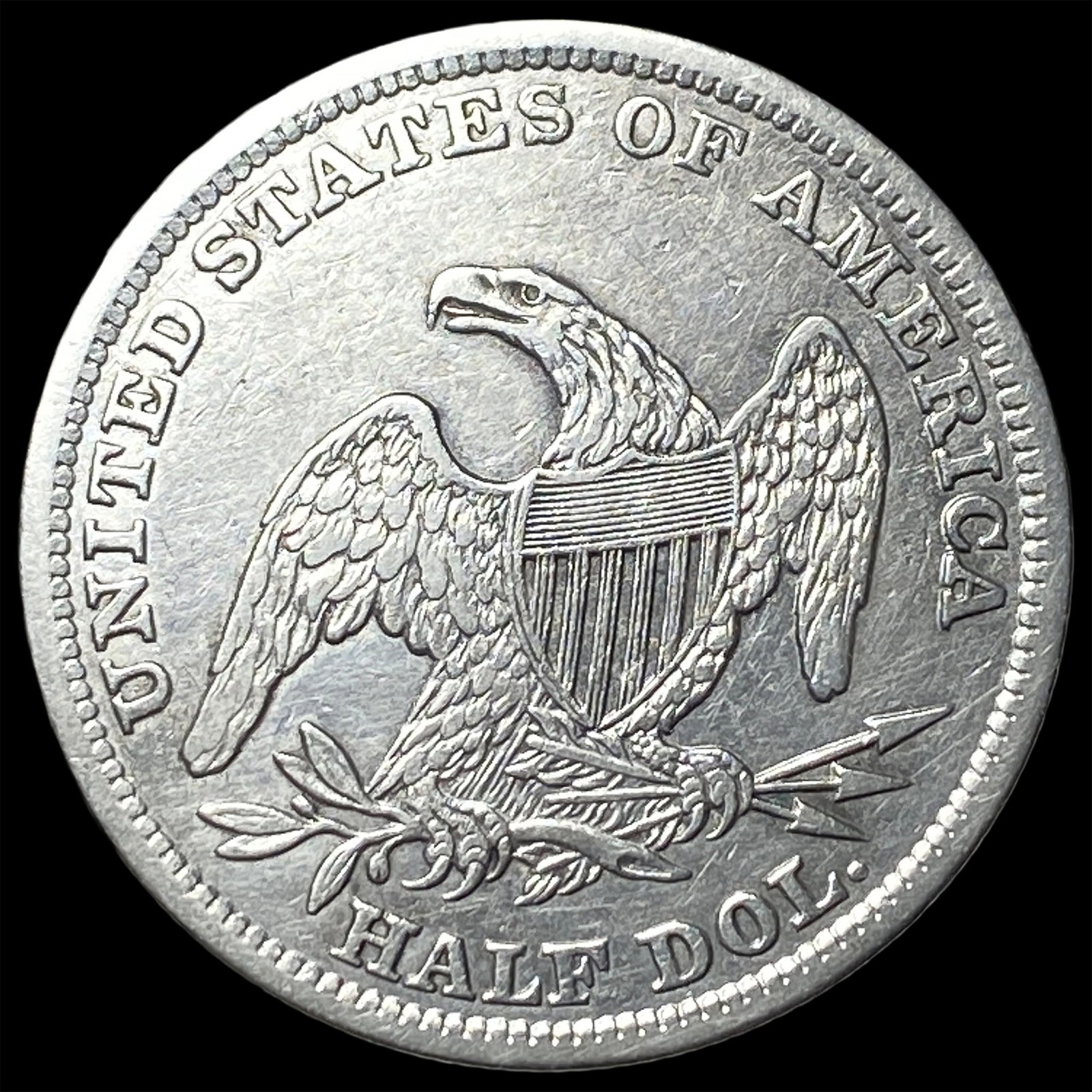 1838 Silver Capped Bust Half Dollar CLOSELY UNCIRCULATED - 2