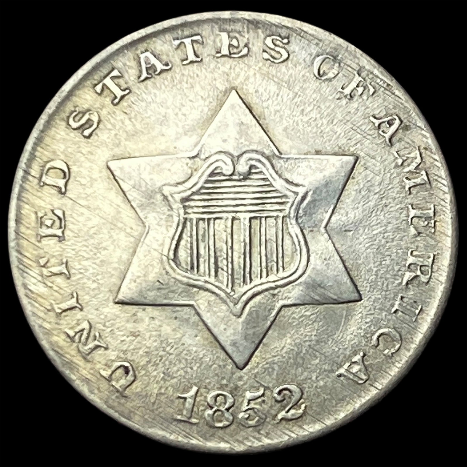 1852 Silver Three-Cent Piece UNCIRCULATED (1 of 2)