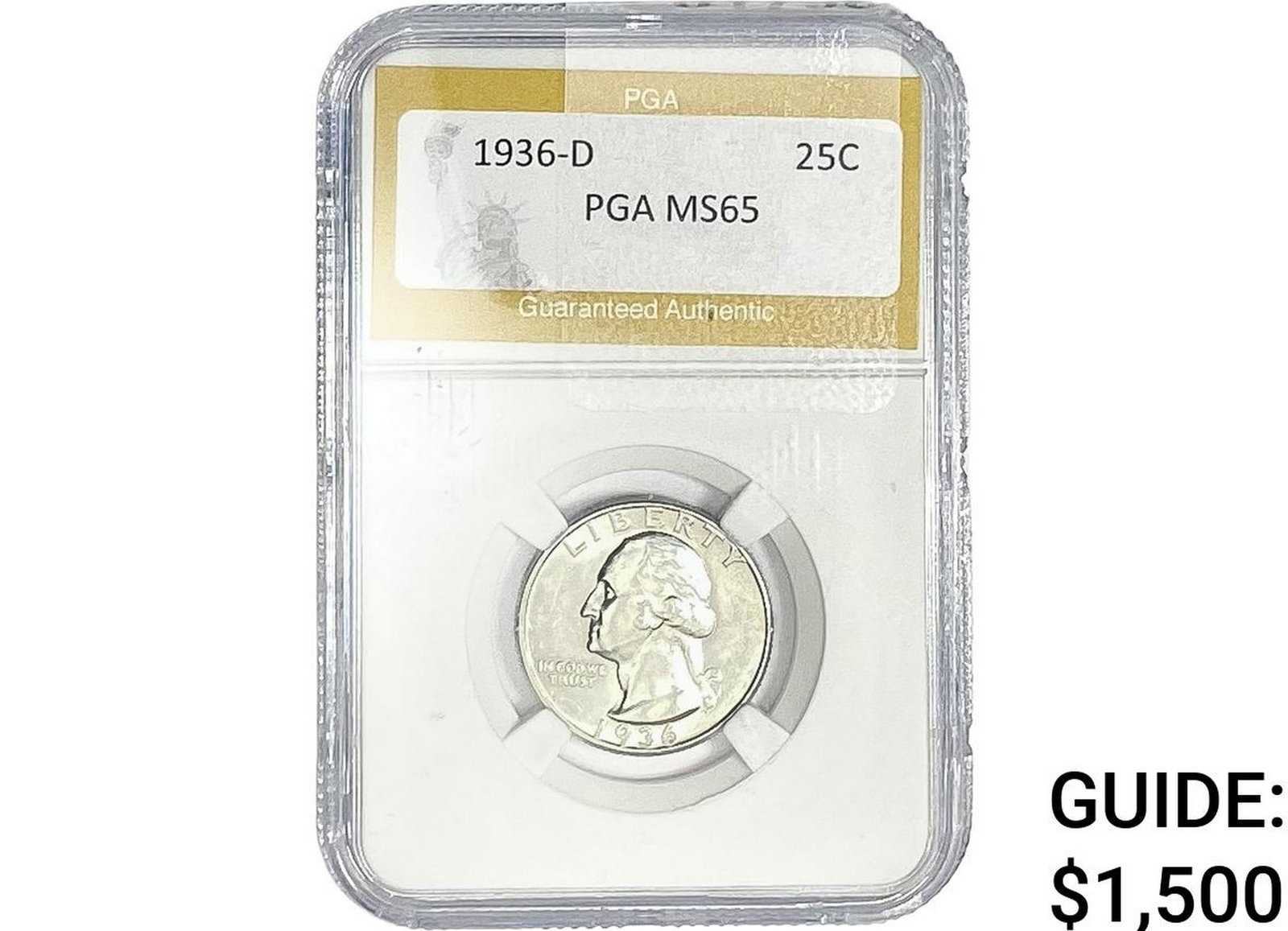 1936-D Washington Silver Quarter PGA MS65 (1 of 2)