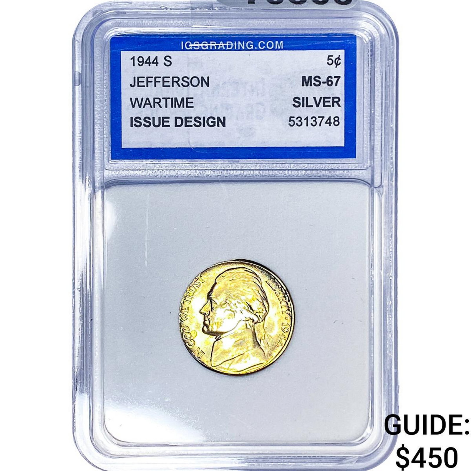 1944-S Jefferson Nickel IGS MS67 (1 of 2)