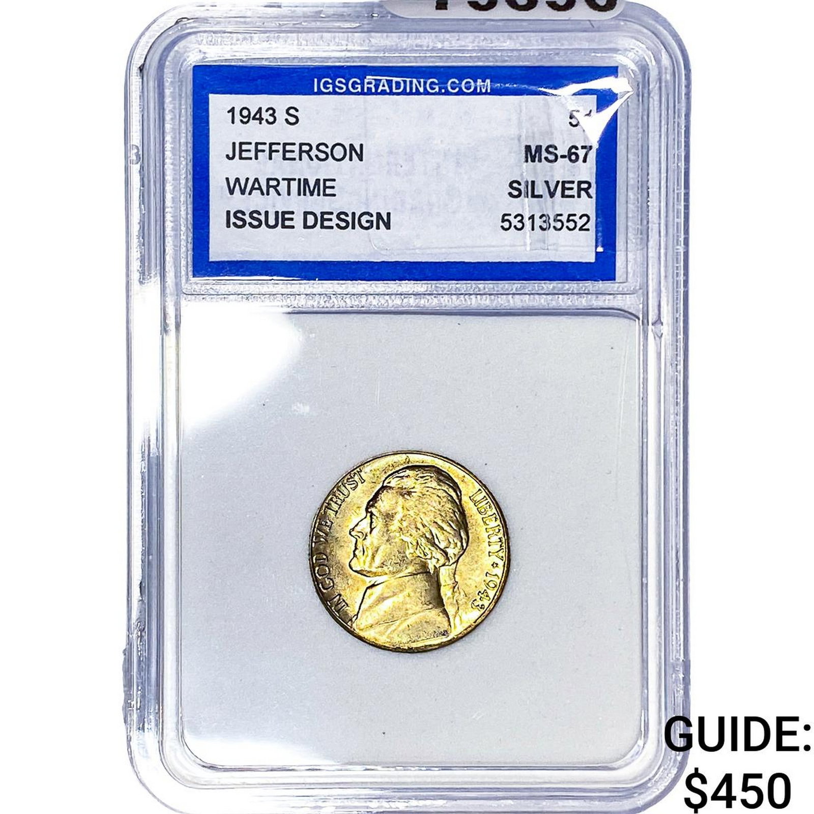 1943-S Jefferson Nickel IGS MS67 (1 of 2)