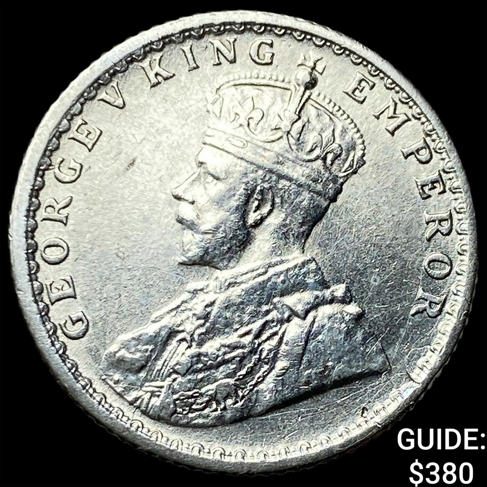 1918 British India Silver 1/4 Rupee (1 of 2)