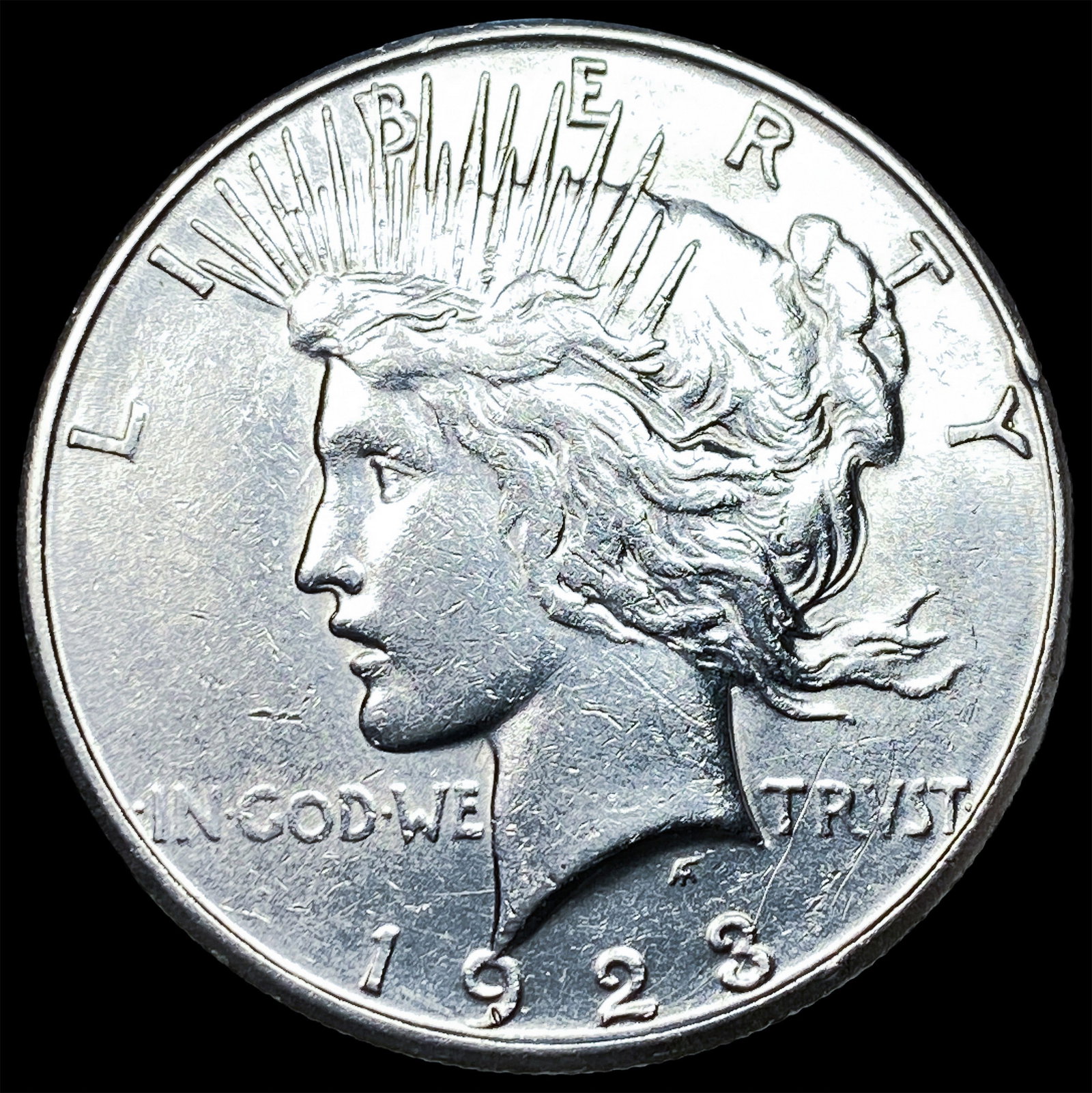 1923-S Silver Peace Dollar CHOICE AU (1 of 2)