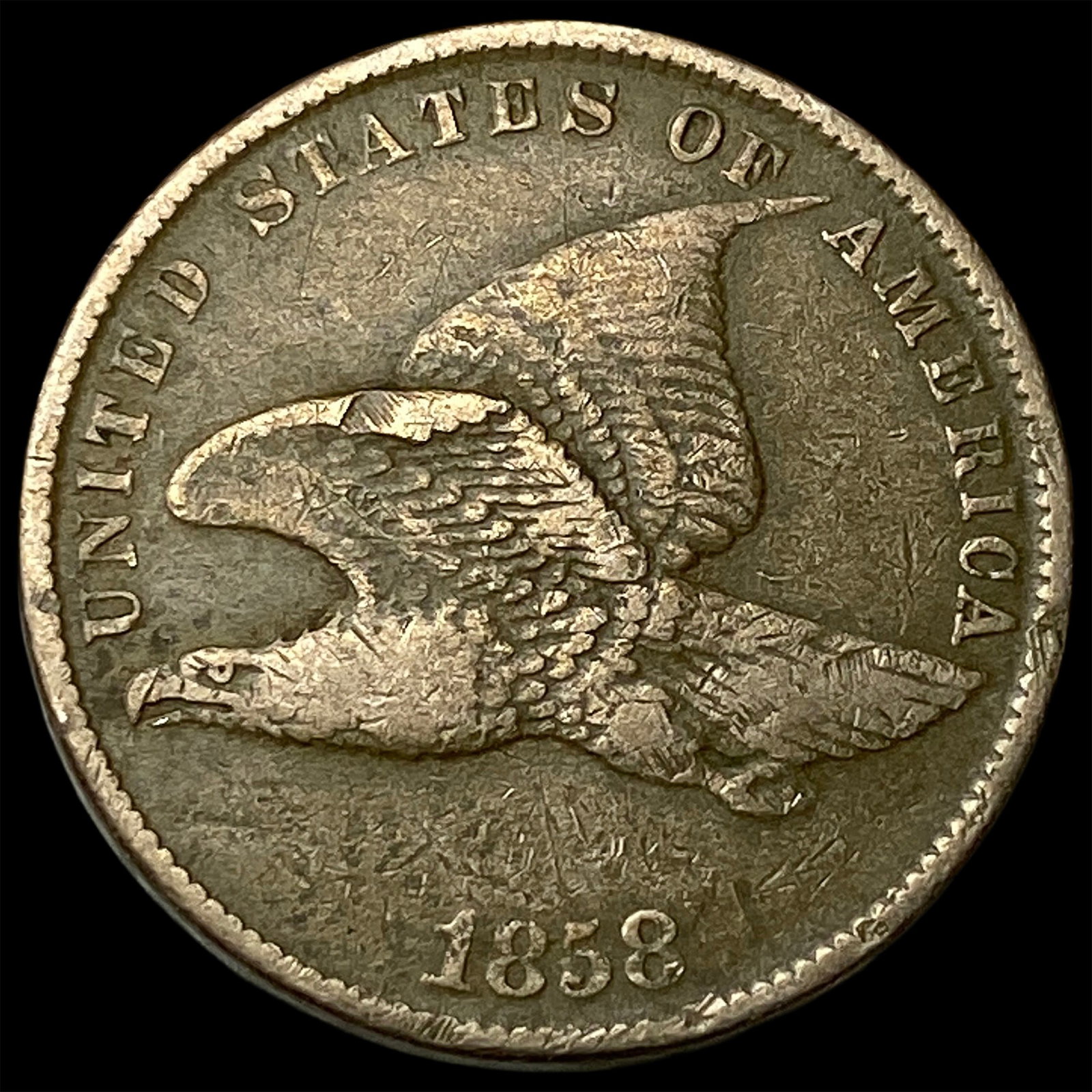 1858 Flying Eagle Cent ABOUT UNCIRCULATED (1 of 2)