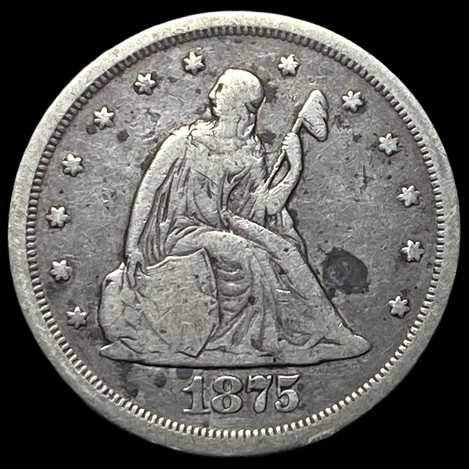 1875-S Silver Twenty Cents LIGHTLY CIRCULATED (1 of 2)