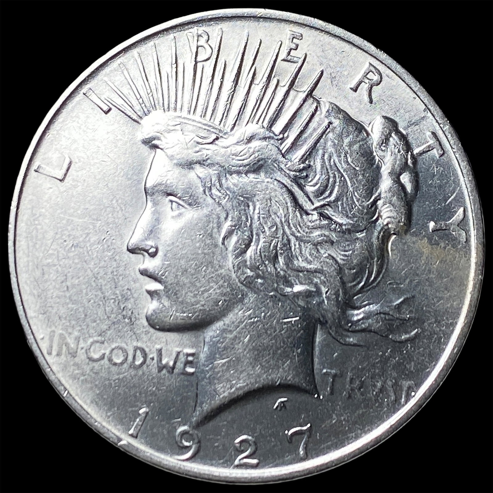 1927-D Silver Peace Dollar CLOSELY UNCIRCULATED: 1927-D Silver Peace Dollar CLOSELY UNCIRCULATED