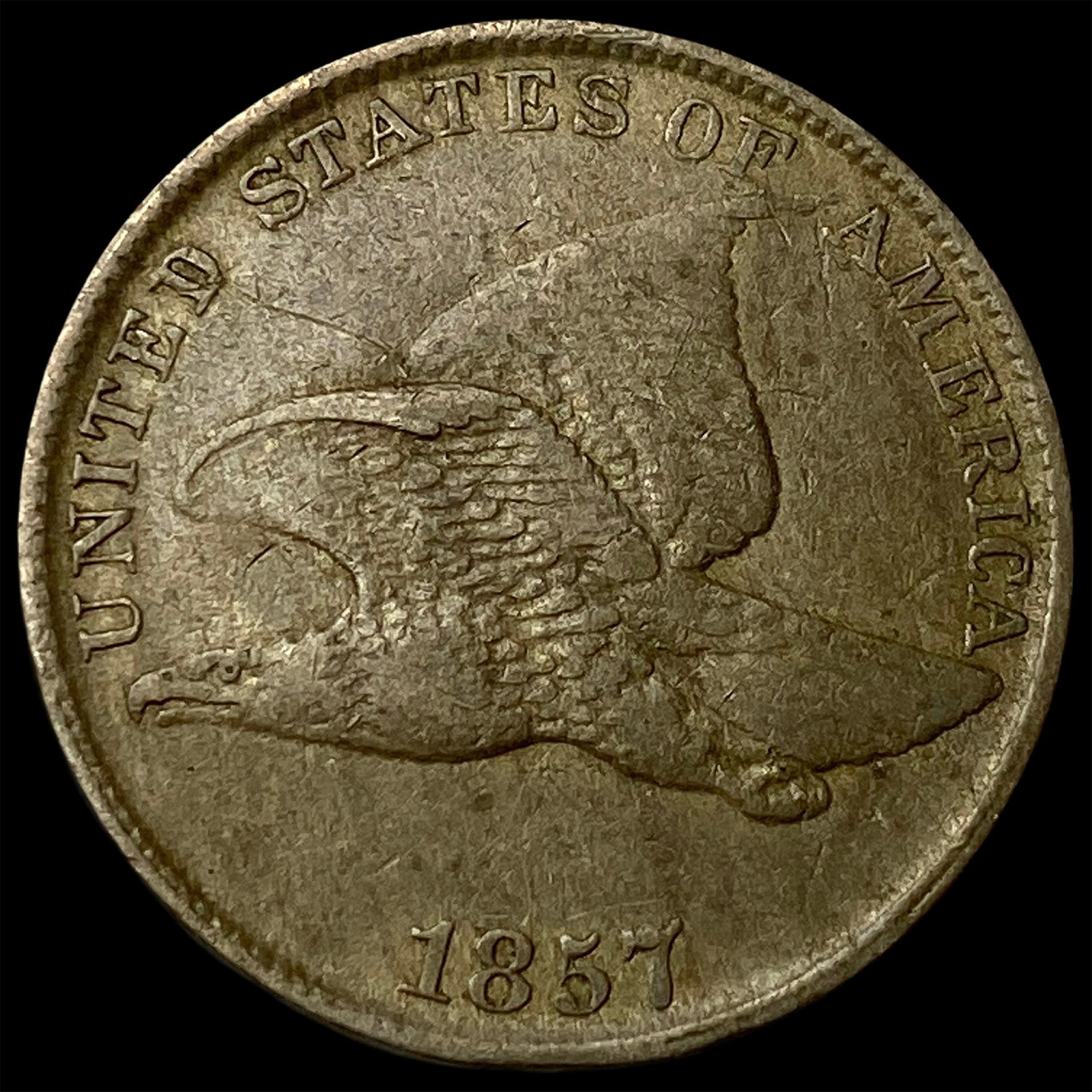 1857 Flying Eagle Cent NEARLY UNCIRCULATED: 1857 Flying Eagle Cent NEARLY UNCIRCULATED
