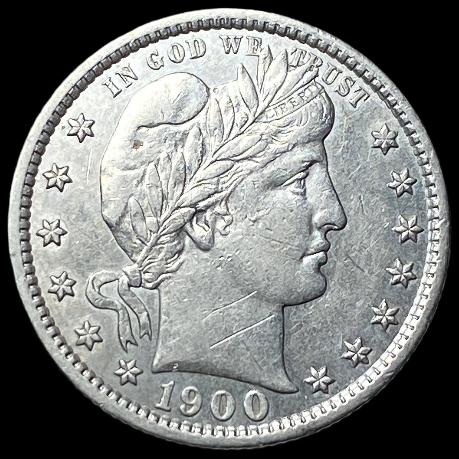 1900-S Silver Barber Quarter CHOICE AU (1 of 2)