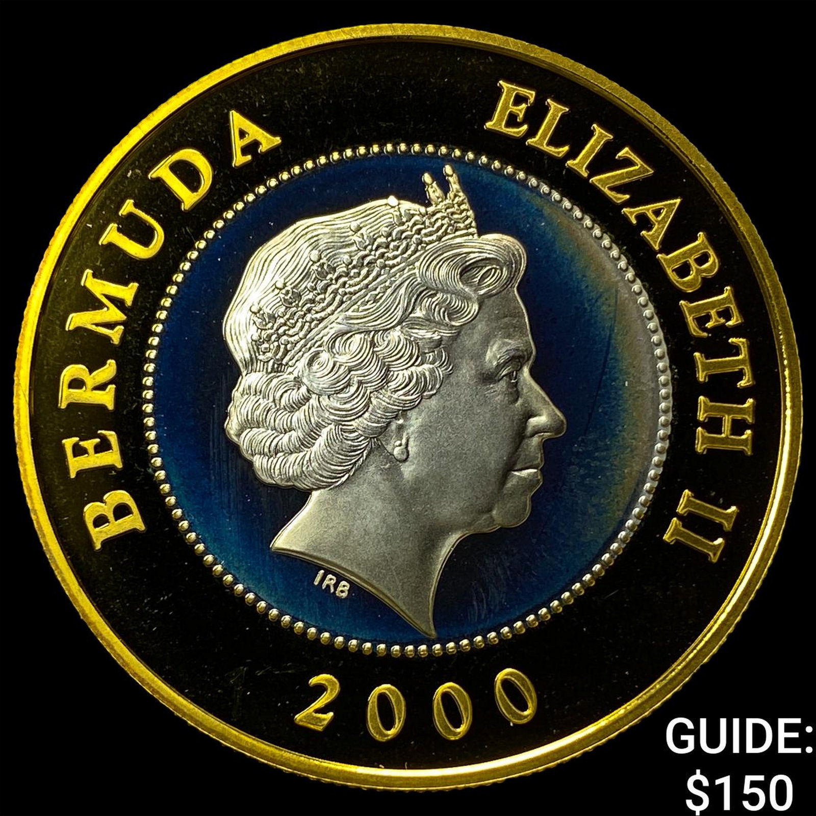 2000 Bermuda Silver/Gold Plated 1 Dollar Proof (1 of 2)