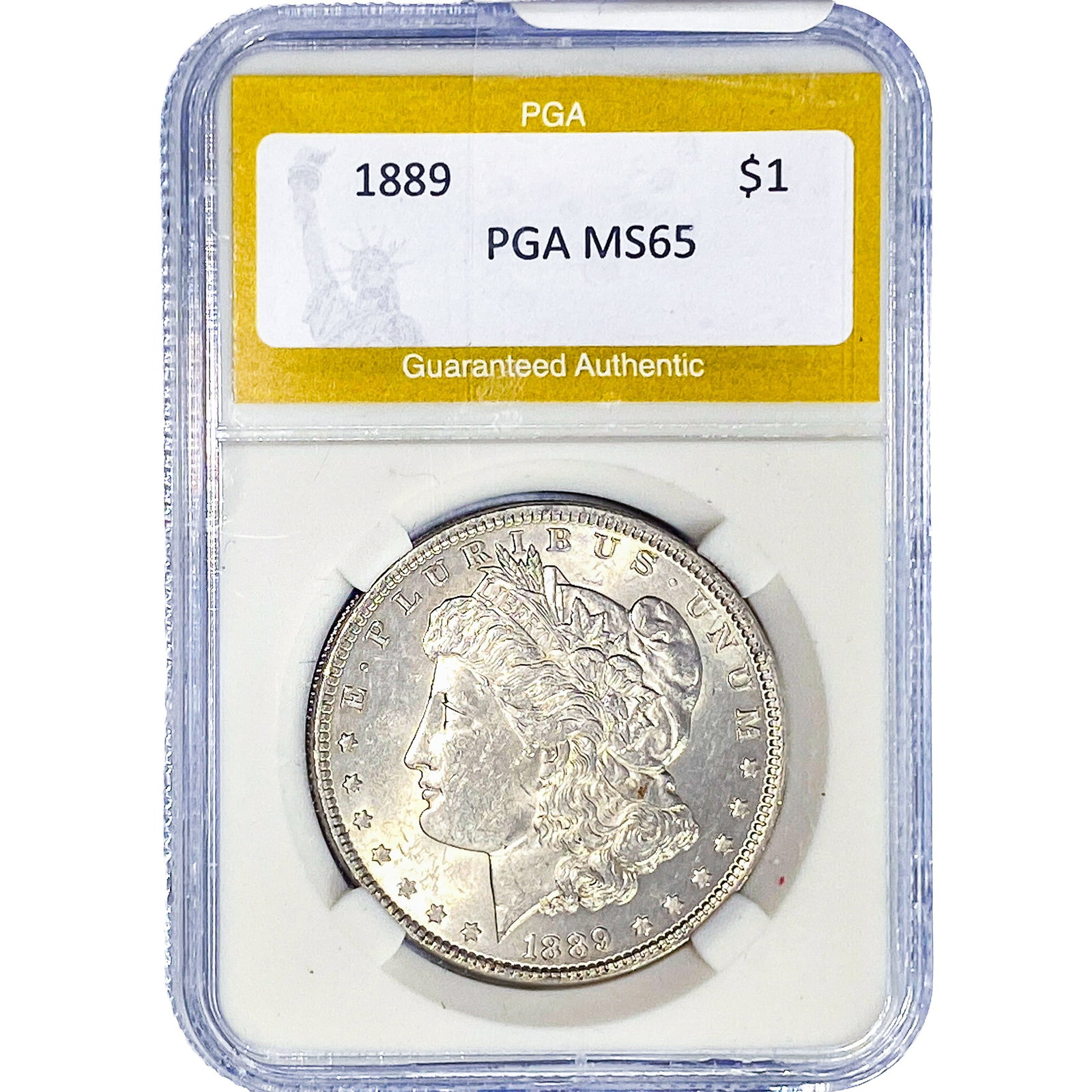 1889 Morgan Silver Dollar PGA MS65: 1889 Morgan Silver Dollar PGA MS65