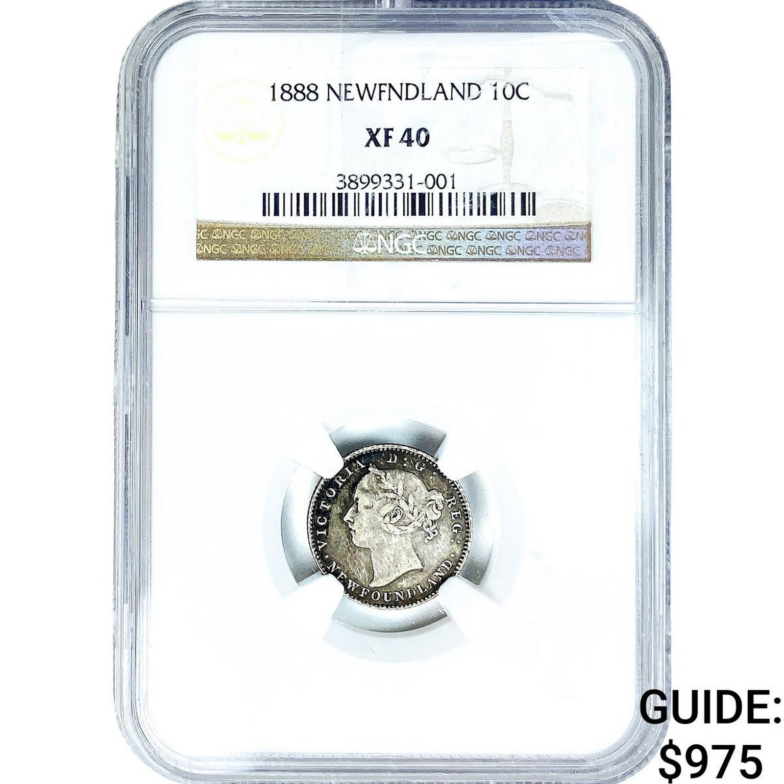 1888 10C Newfoundland NGC XF40 (1 of 2)