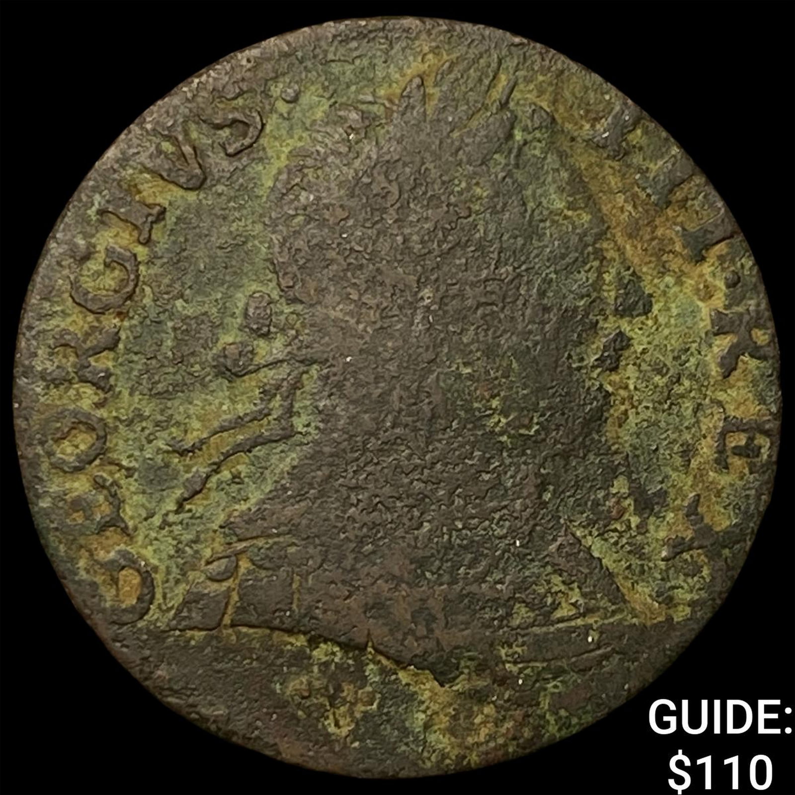1773 Great Britain Copper 1/2 Penny KM 601 (1 of 2)