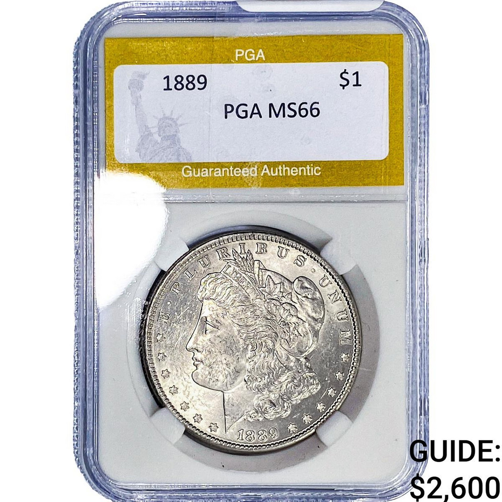 1889 Morgan Silver Dollar PGA MS66: 1889 Morgan Silver Dollar PGA MS66