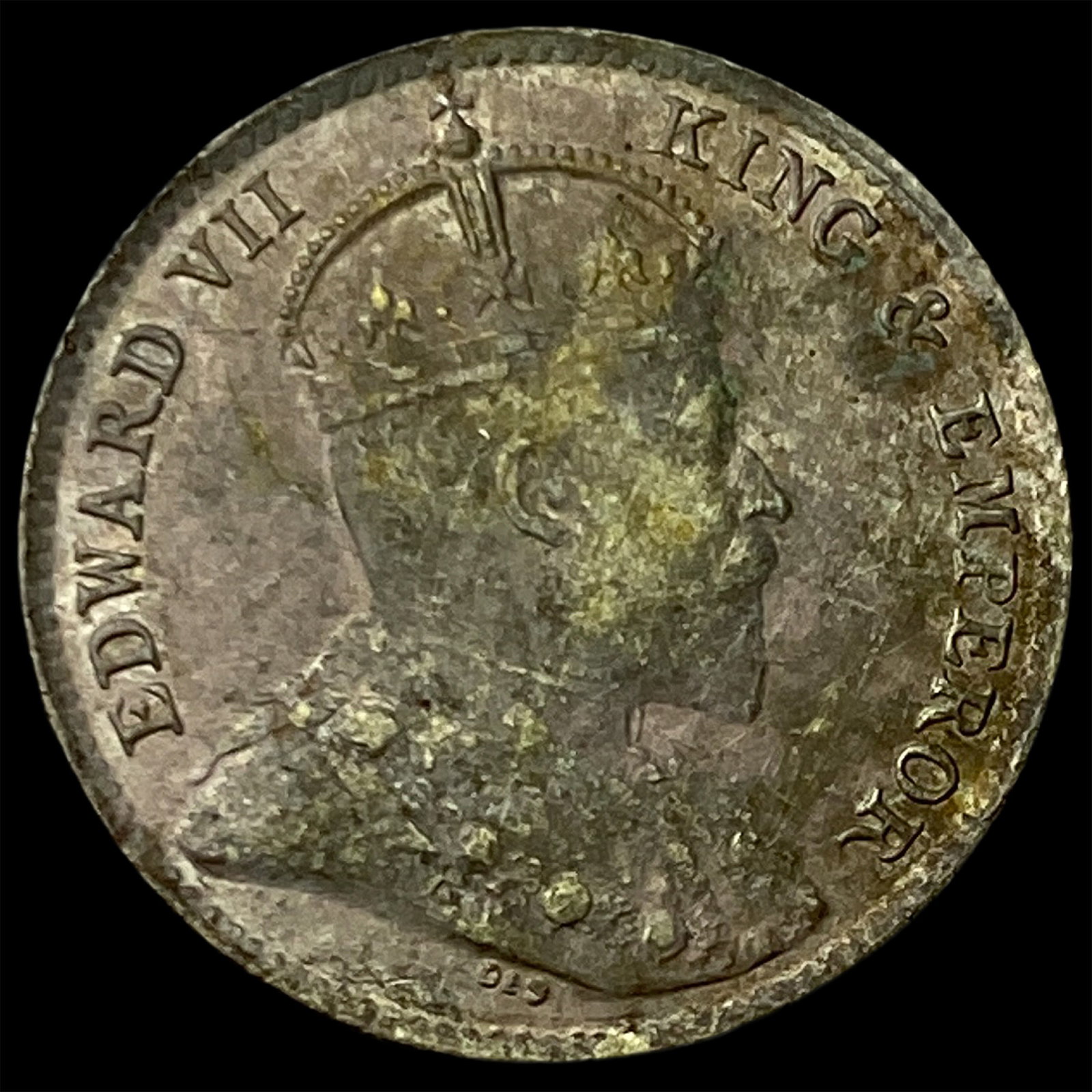 1910 Ceylon Silver 10 Cents (1 of 2)