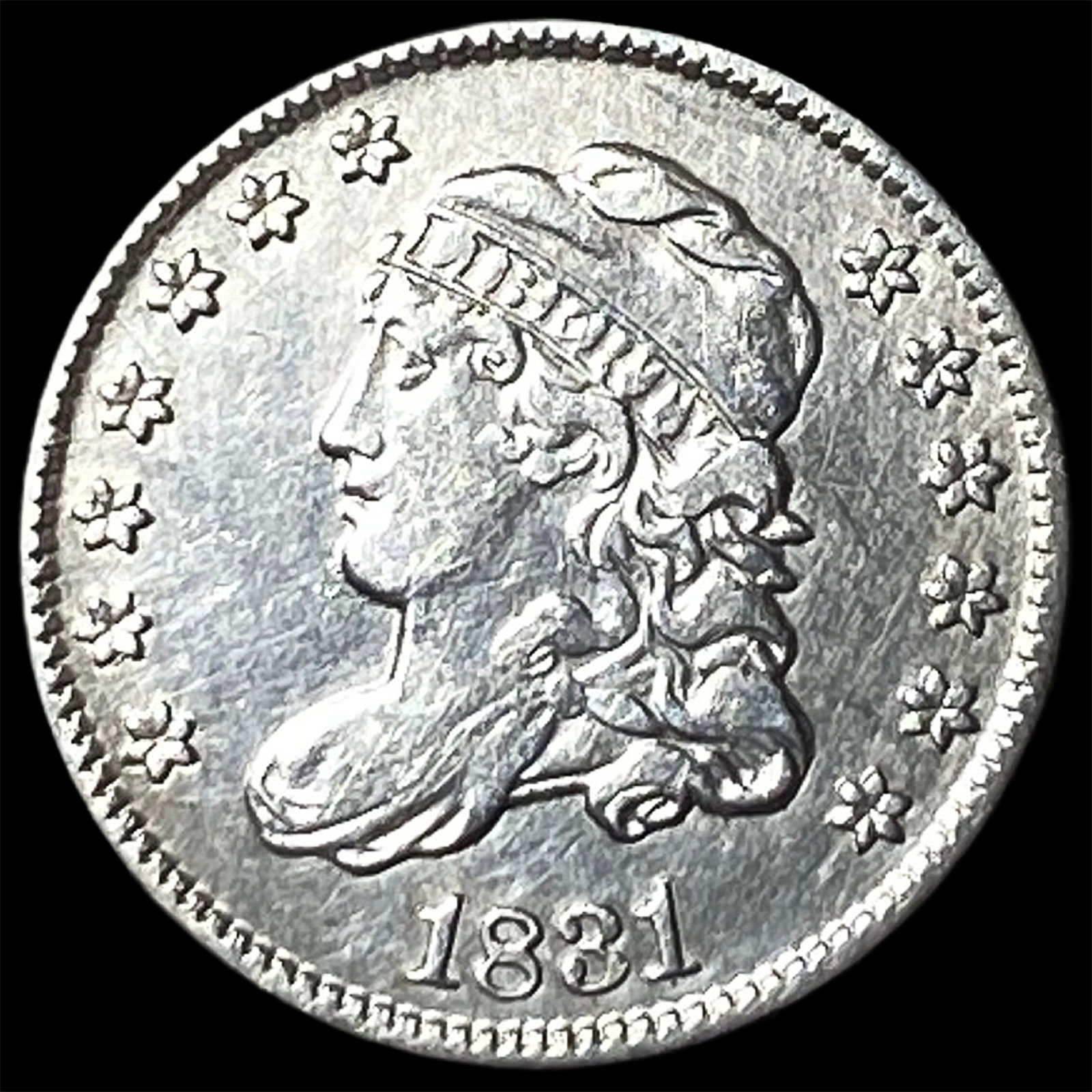 1831 Capped Bust Half Dime CLOSELY UNCIRCULATED: 1831 Capped Bust Half Dime CLOSELY UNCIRCULATED