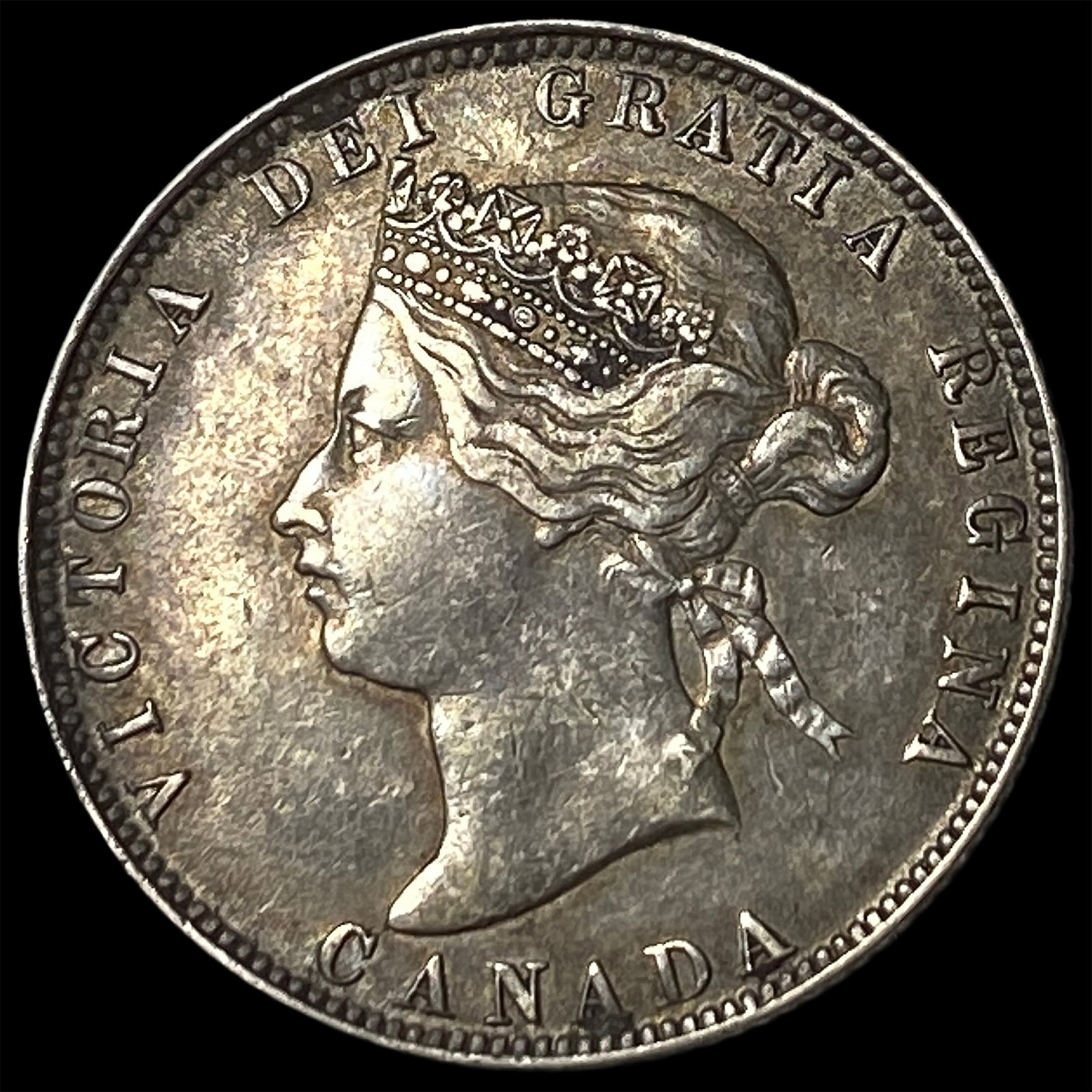 1874 Canada Silver 25 Cents CLOSELY UNCIRCULATED: 1874 Canada Silver 25 Cents CLOSELY UNCIRCULATED