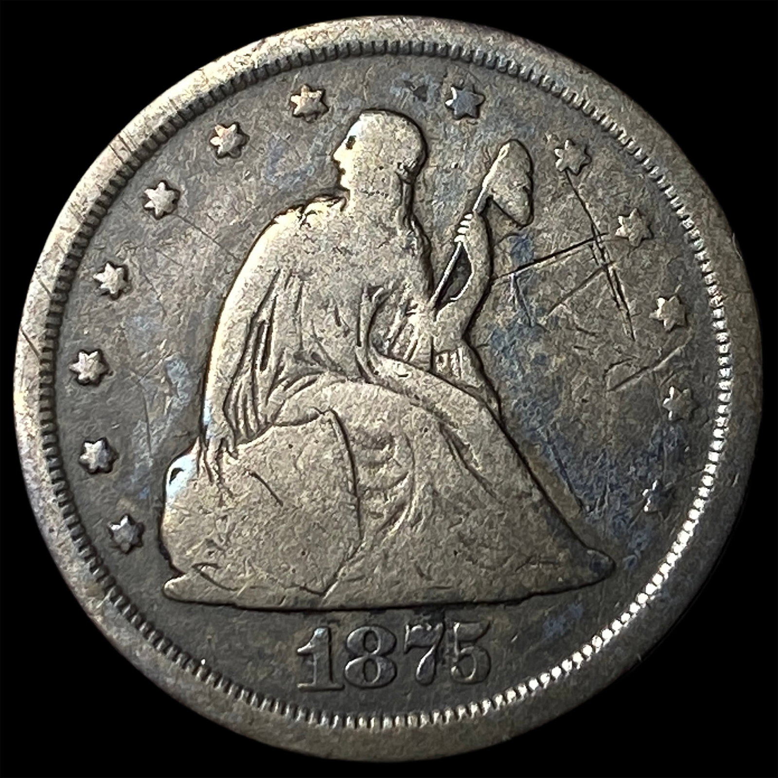 1875-S Silver Twenty Cents NICELY CIRCULATED (1 of 2)