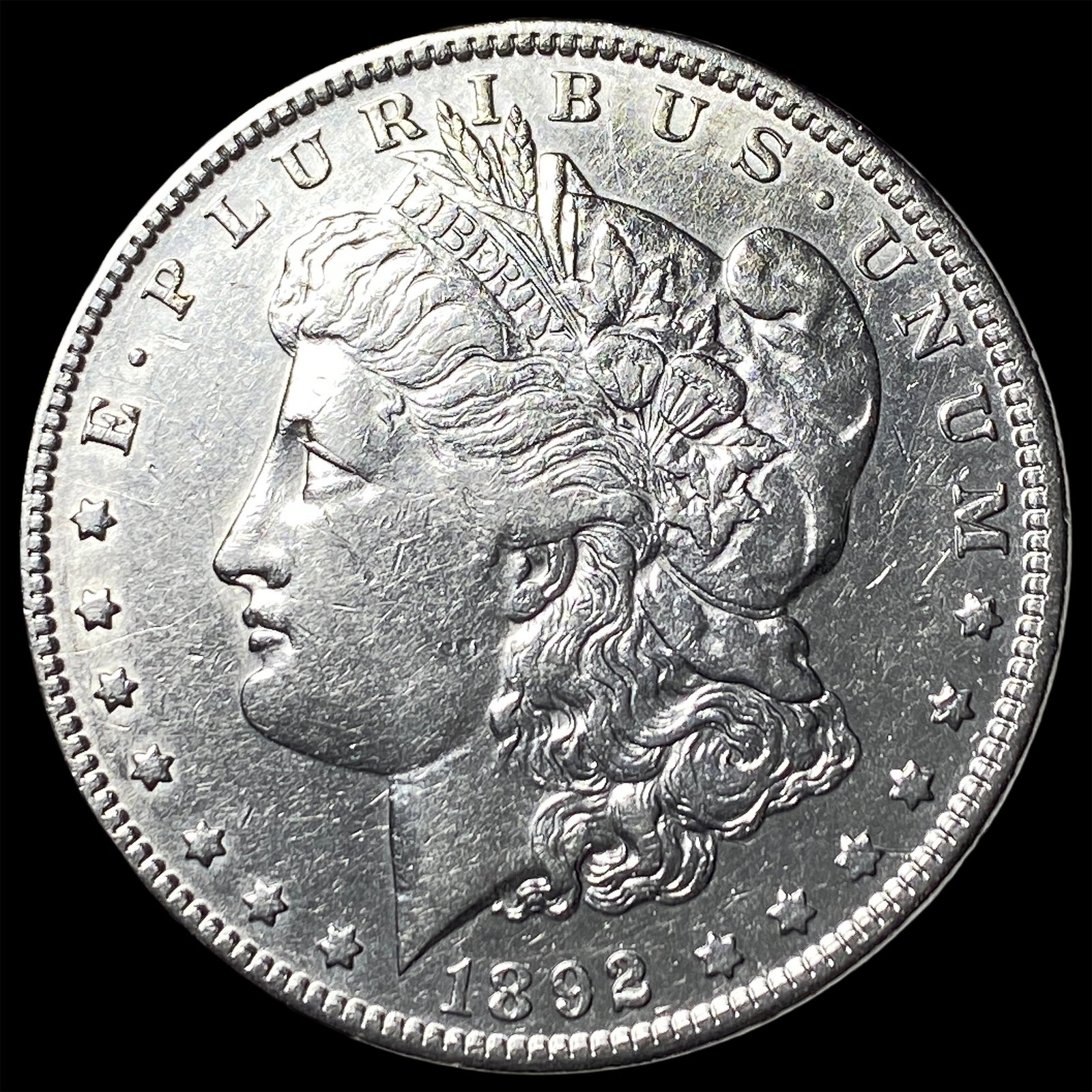 1892 Morgan Silver Dollar NEARLY UNCIRCULATED: 1892 Morgan Silver Dollar NEARLY UNCIRCULATED
