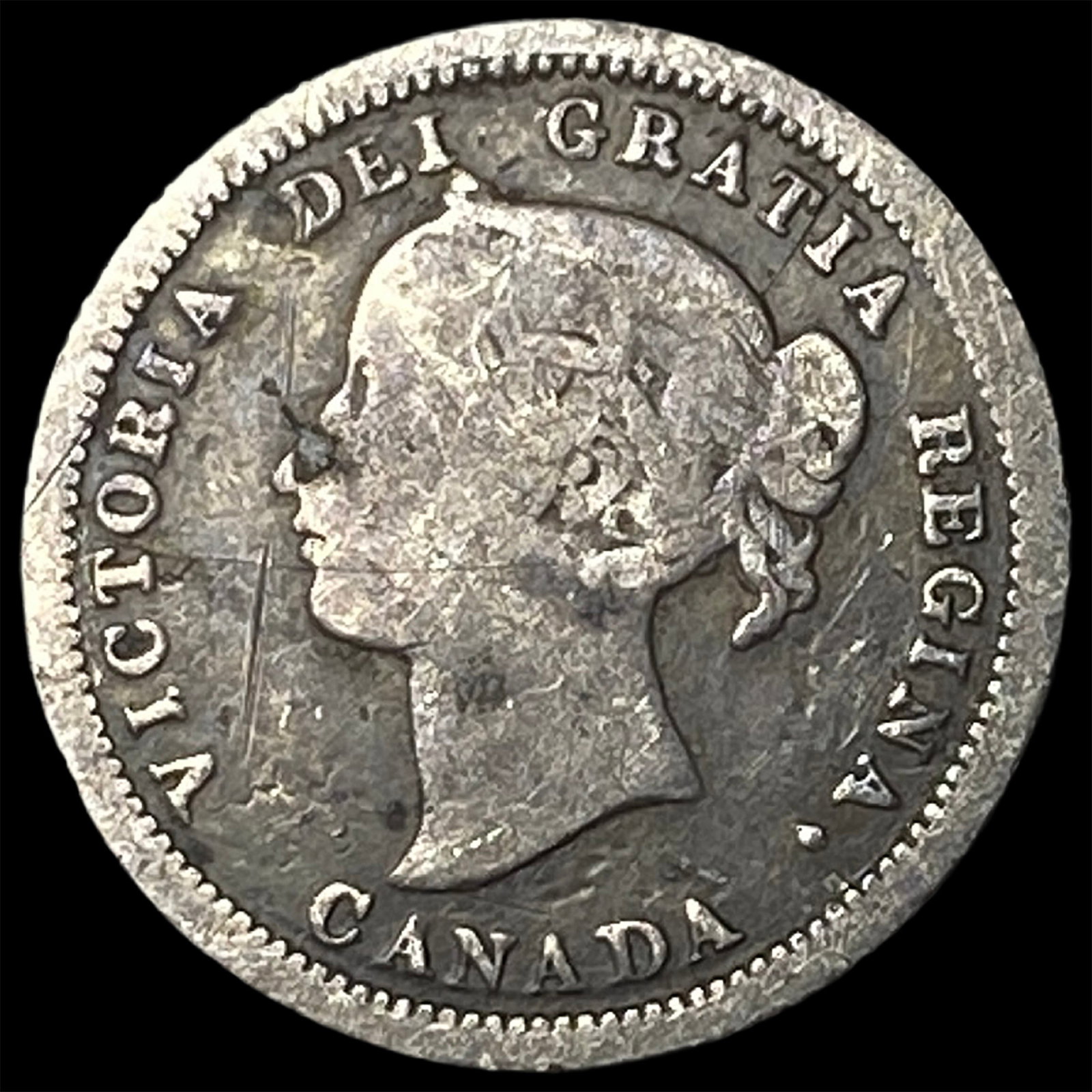 1870 Canada Silver 5 Cents NICELY CIRCULATED: 1870 Canada Silver 5 Cents NICELY CIRCULATED