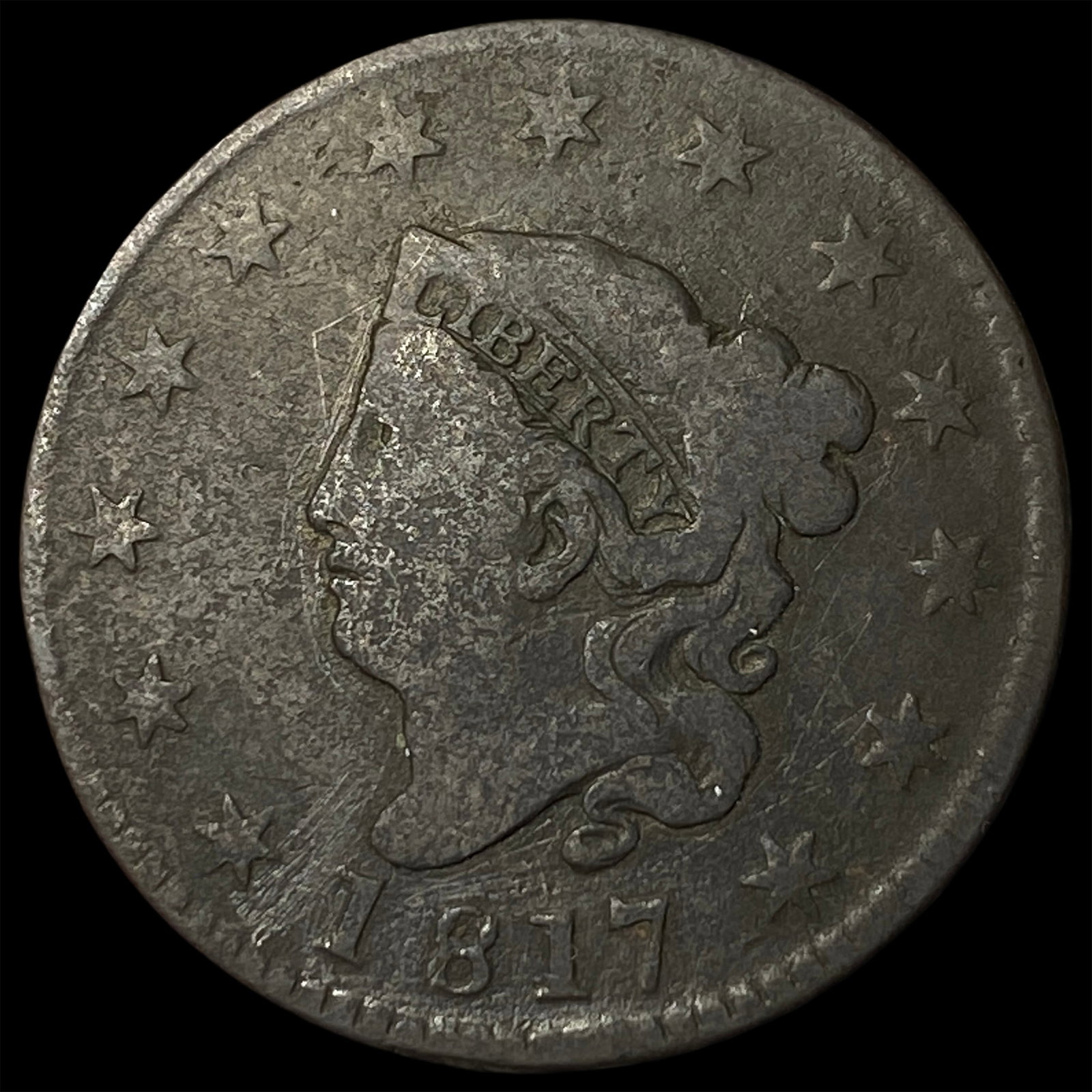 1817 Coronet Head Large Cent NICELY CIRCULATED (1 of 2)