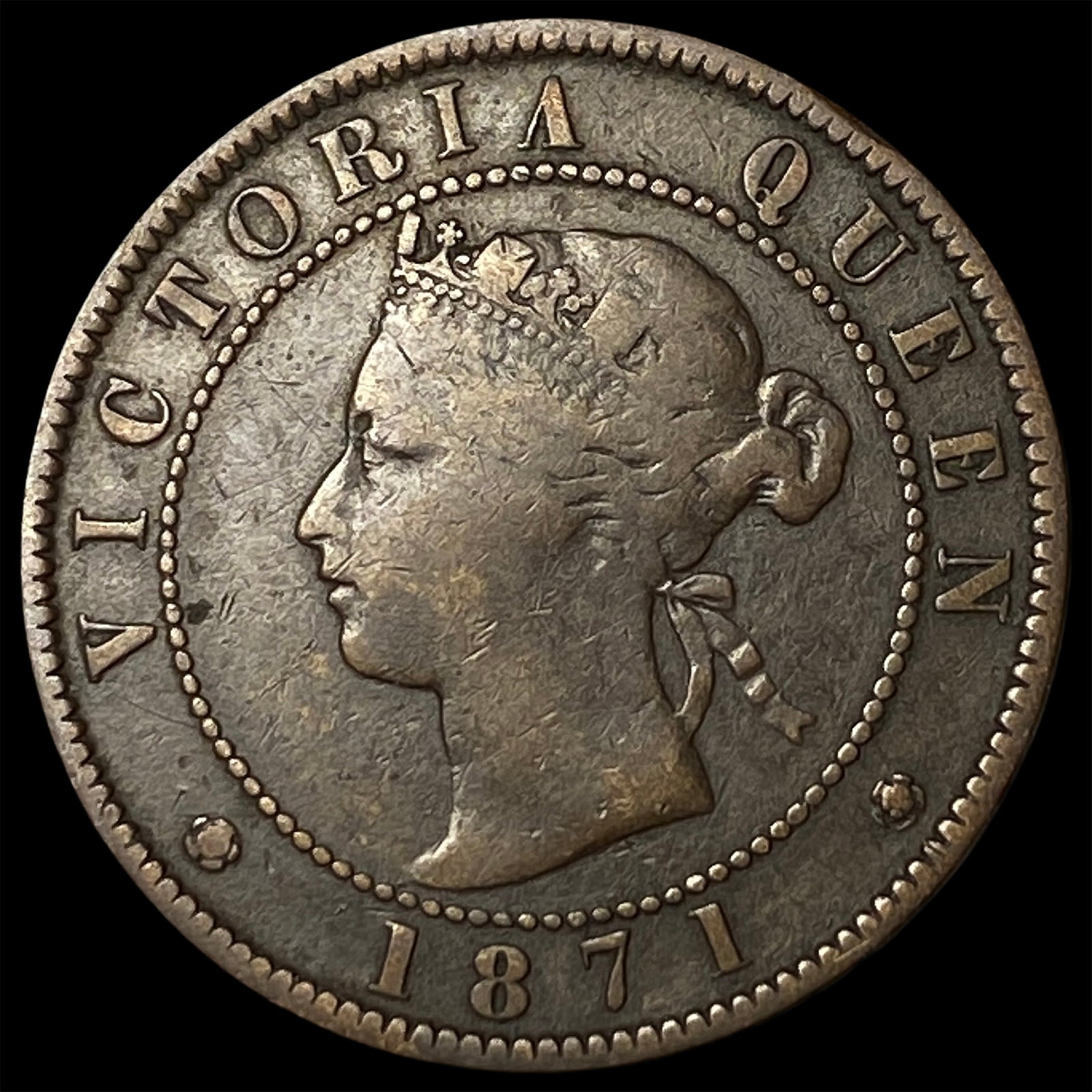 1871 Prince Edward Island One Cent NICELY CIRCULATED (1 of 2)