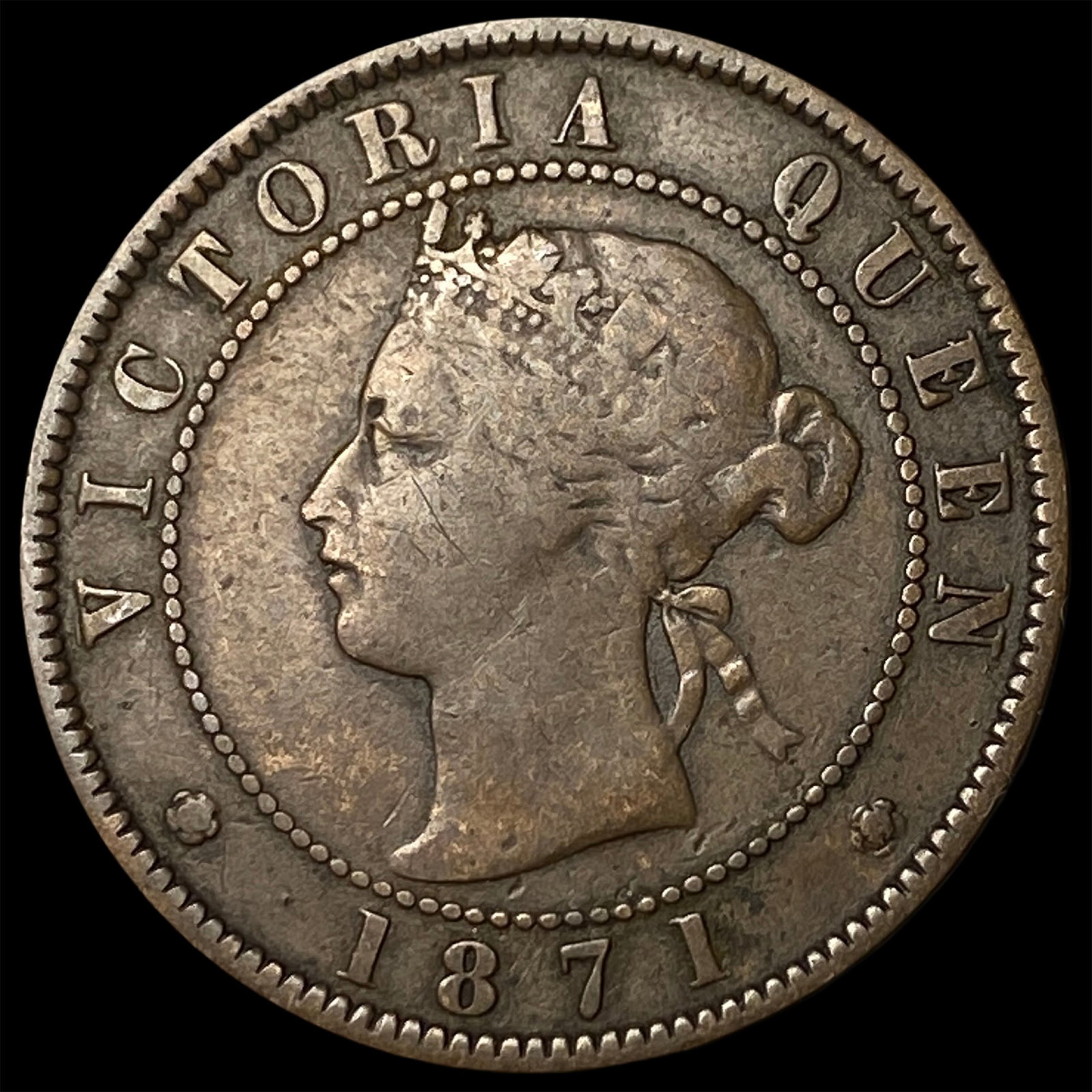 1871 Prince Edward Island One Cent NICELY CIRCULATED (1 of 2)