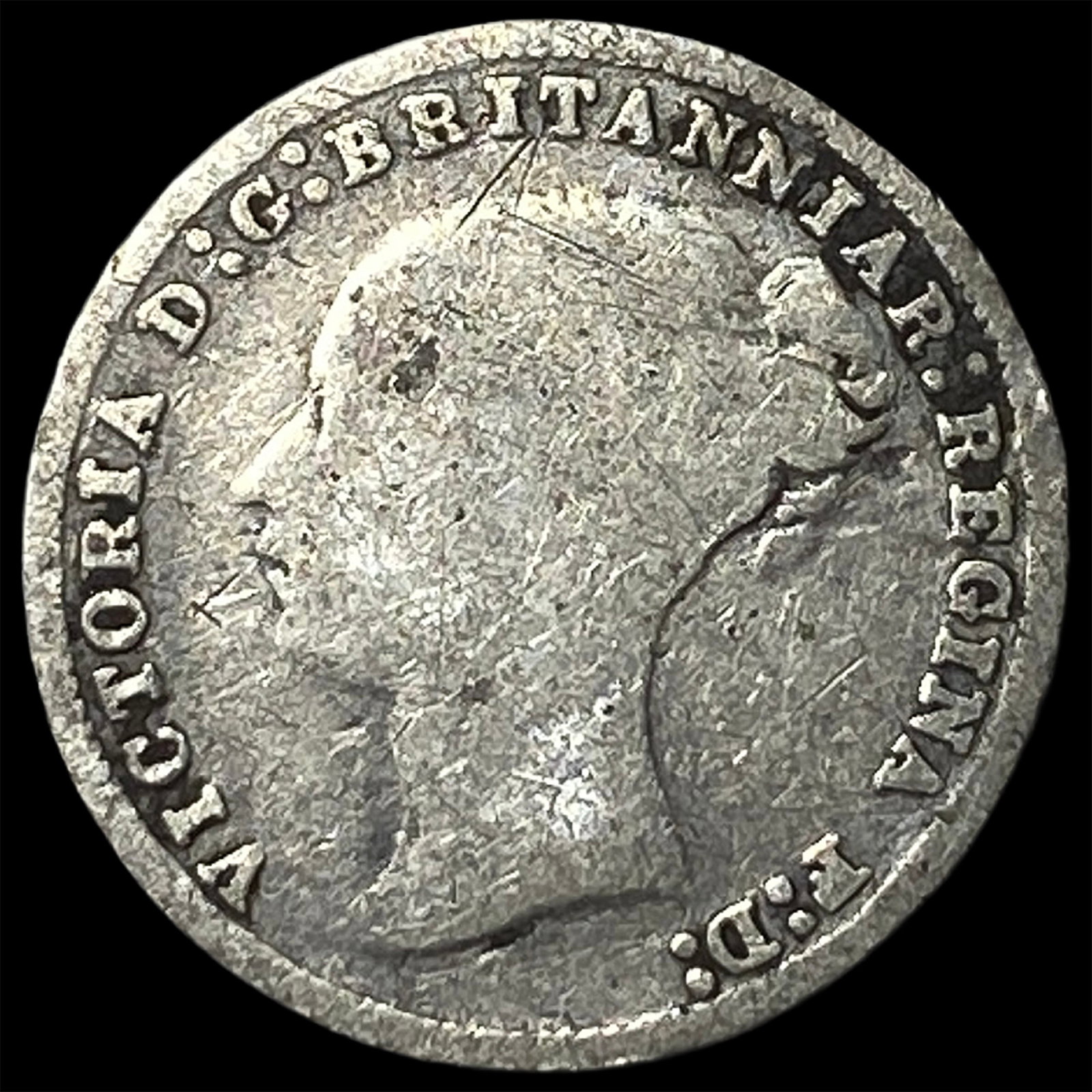 1878 Silver Threepence United Kingdom NICELY CIRCULATED: 1878 Silver Threepence United Kingdom NICELY CIRCULATED