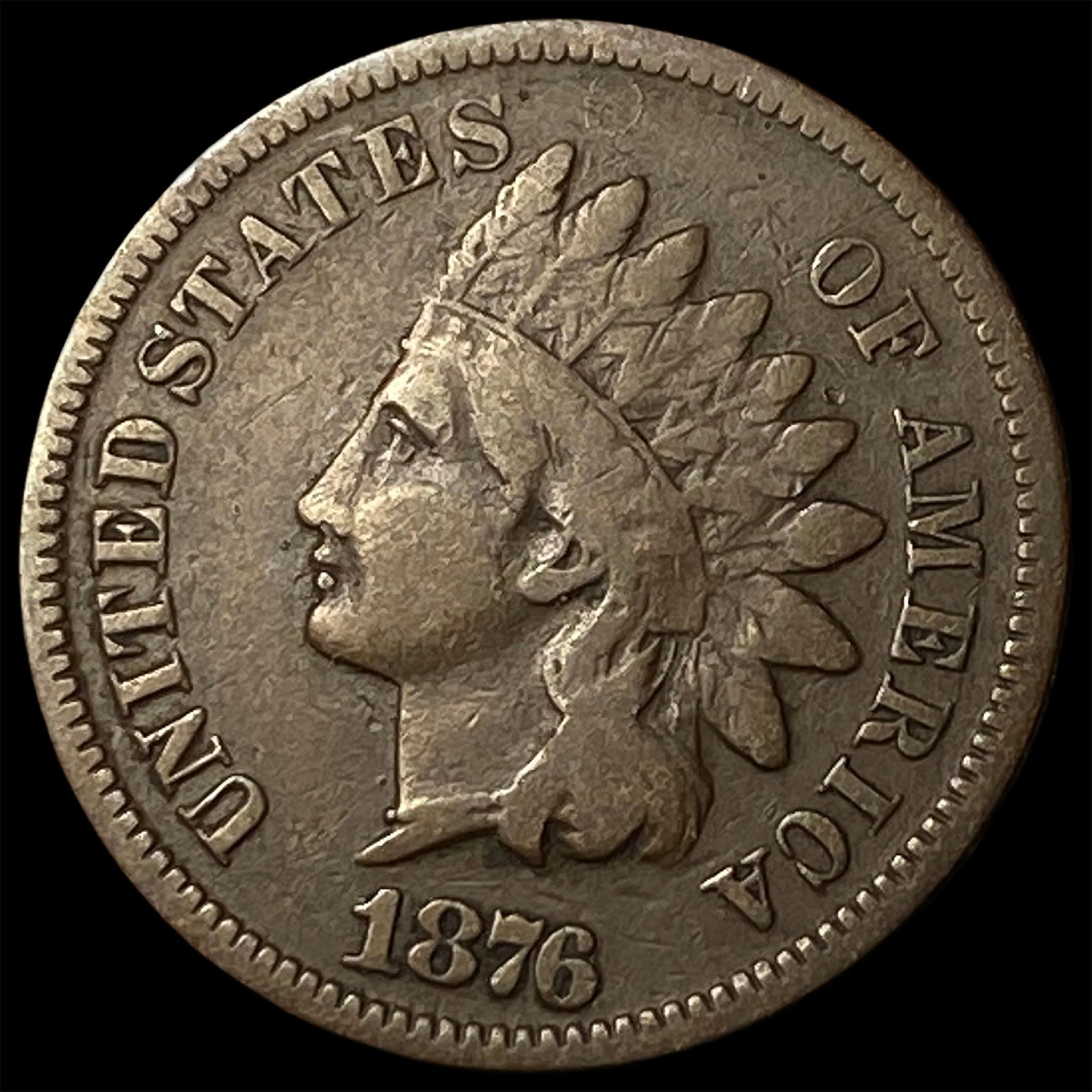 1876 Indian Head Cent LIGHTLY CIRCULATED: 1876 Indian Head Cent LIGHTLY CIRCULATED