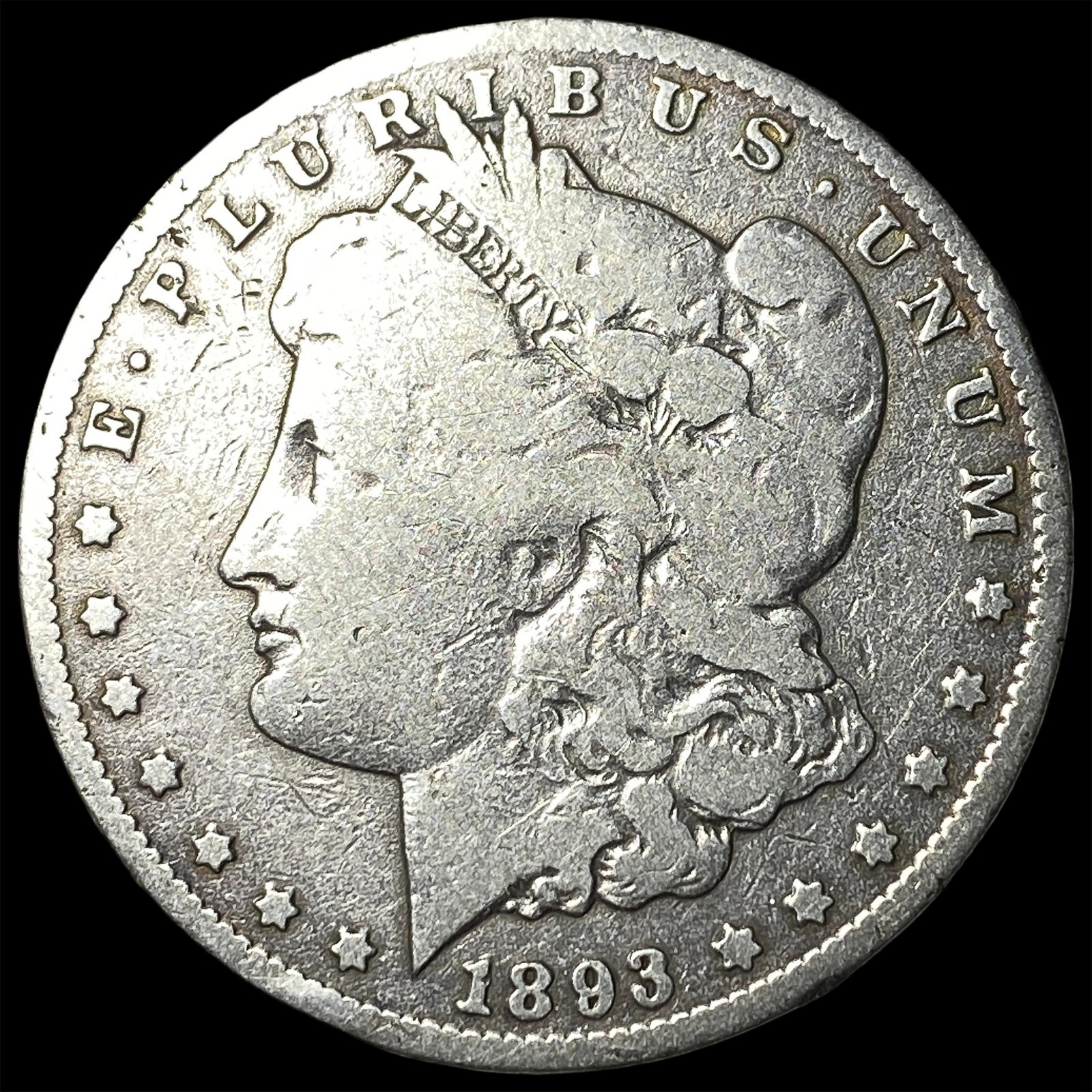 1893-CC Silver Morgan Dollar NICELY CIRCULATED: 1893-CC Silver Morgan Dollar NICELY CIRCULATED