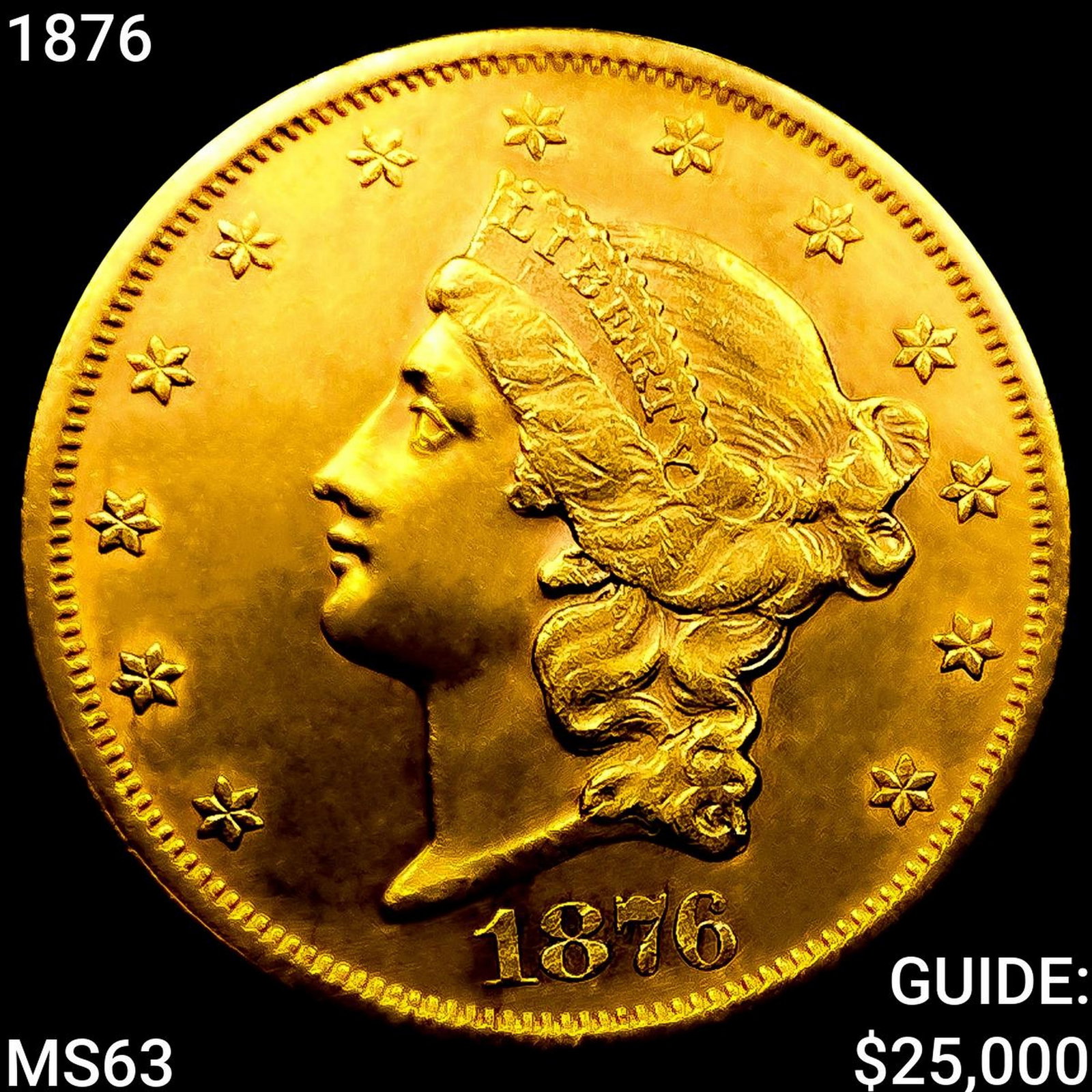 1876 $20 Gold Double Eagle (1 of 2)