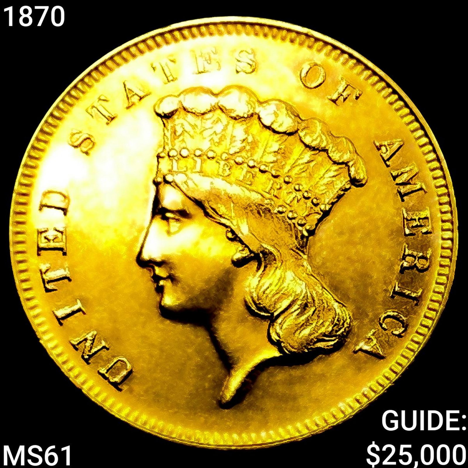 1870 $3 Gold Piece (1 of 2)