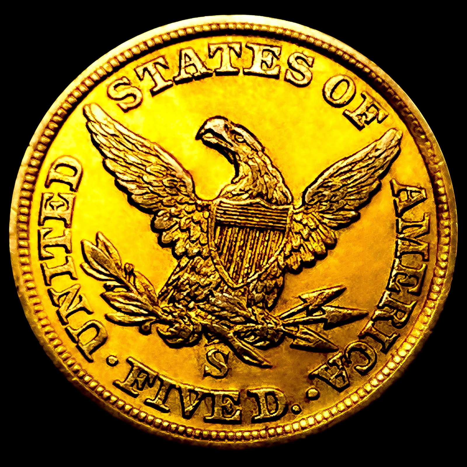 1855-S $5 Gold Half Eagle - 2