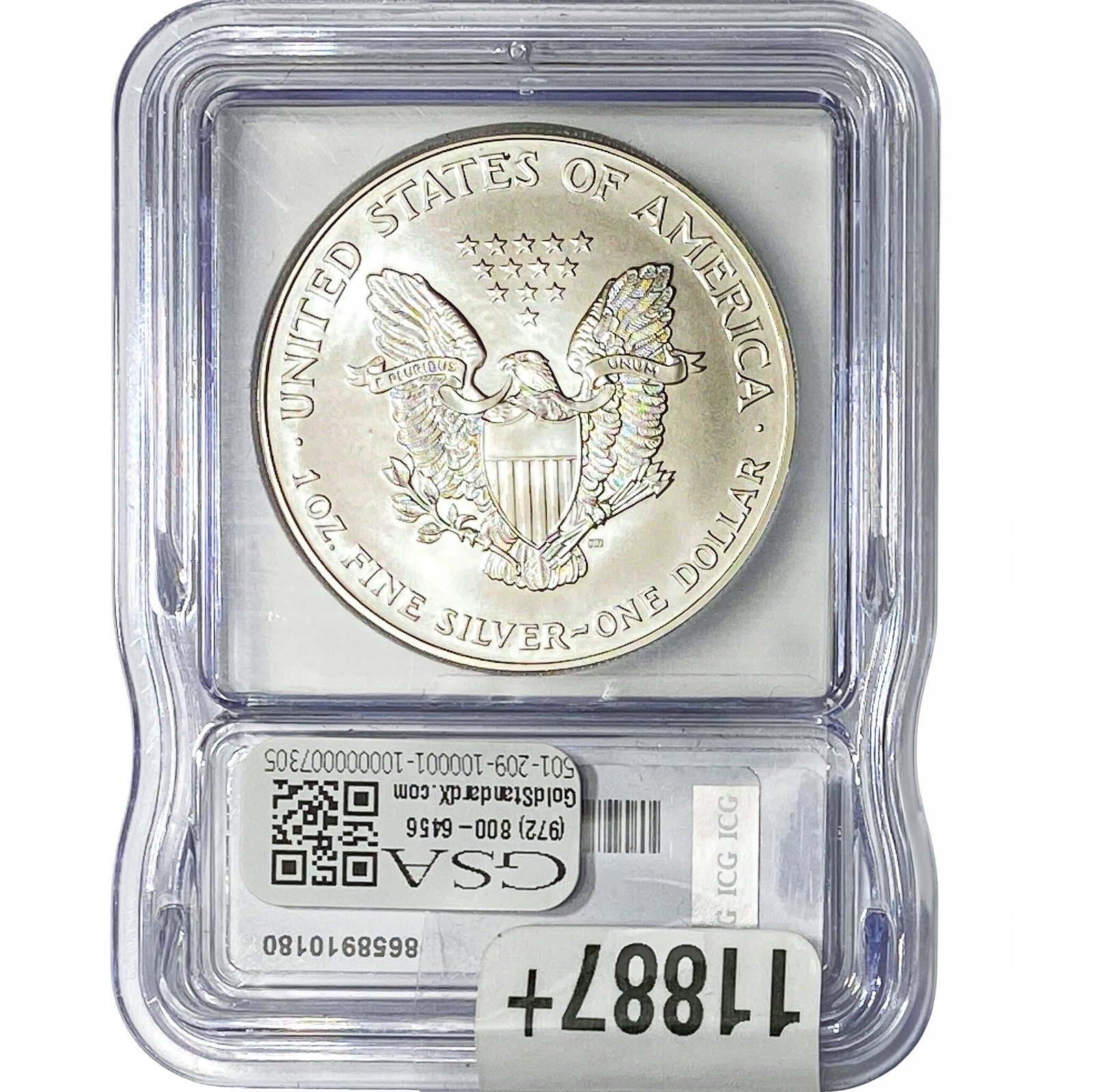 1999 Silver Eagle ICG MS70 - 2