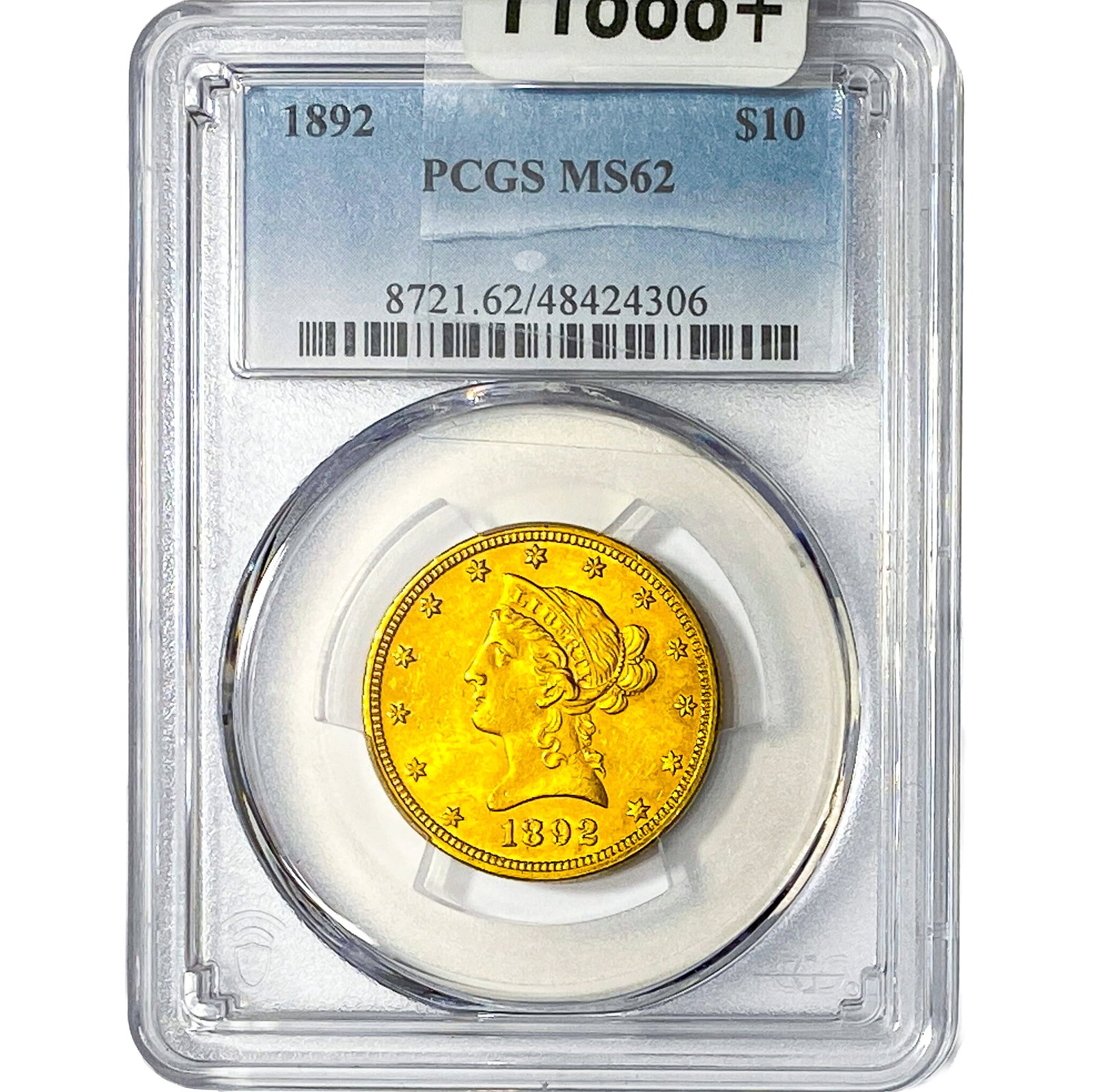 1892 $10 Gold Eagle PCGS MS62: 1892 $10 Gold Eagle PCGS MS62