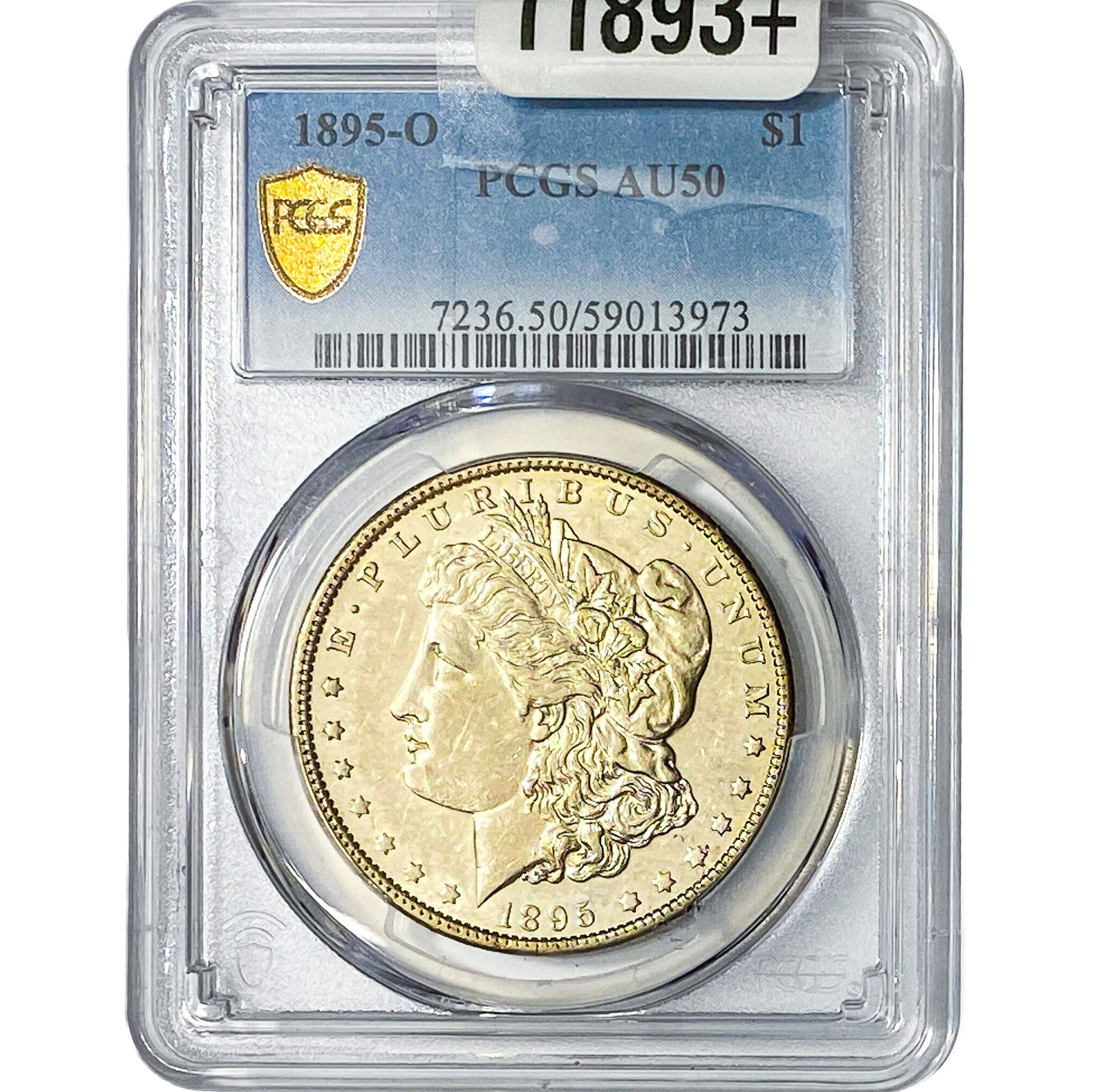 1895-O Morgan Silver Dollar PCGS AU50: 1895-O Morgan Silver Dollar PCGS AU50