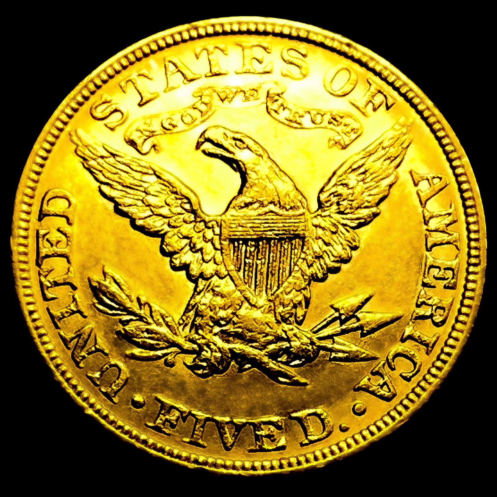1880 $5 Gold Half Eagle GEM BU - 2