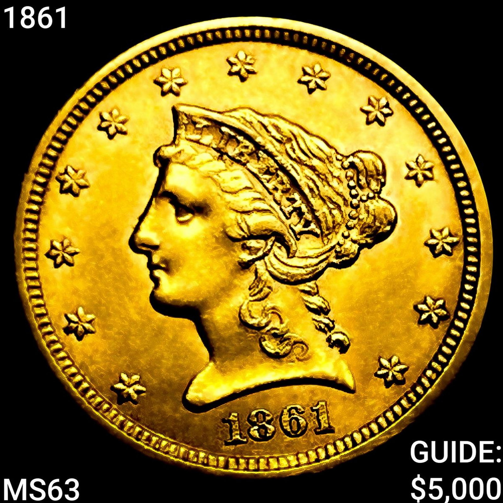 1861 $2.50 Gold Quarter Eagle (1 of 2)