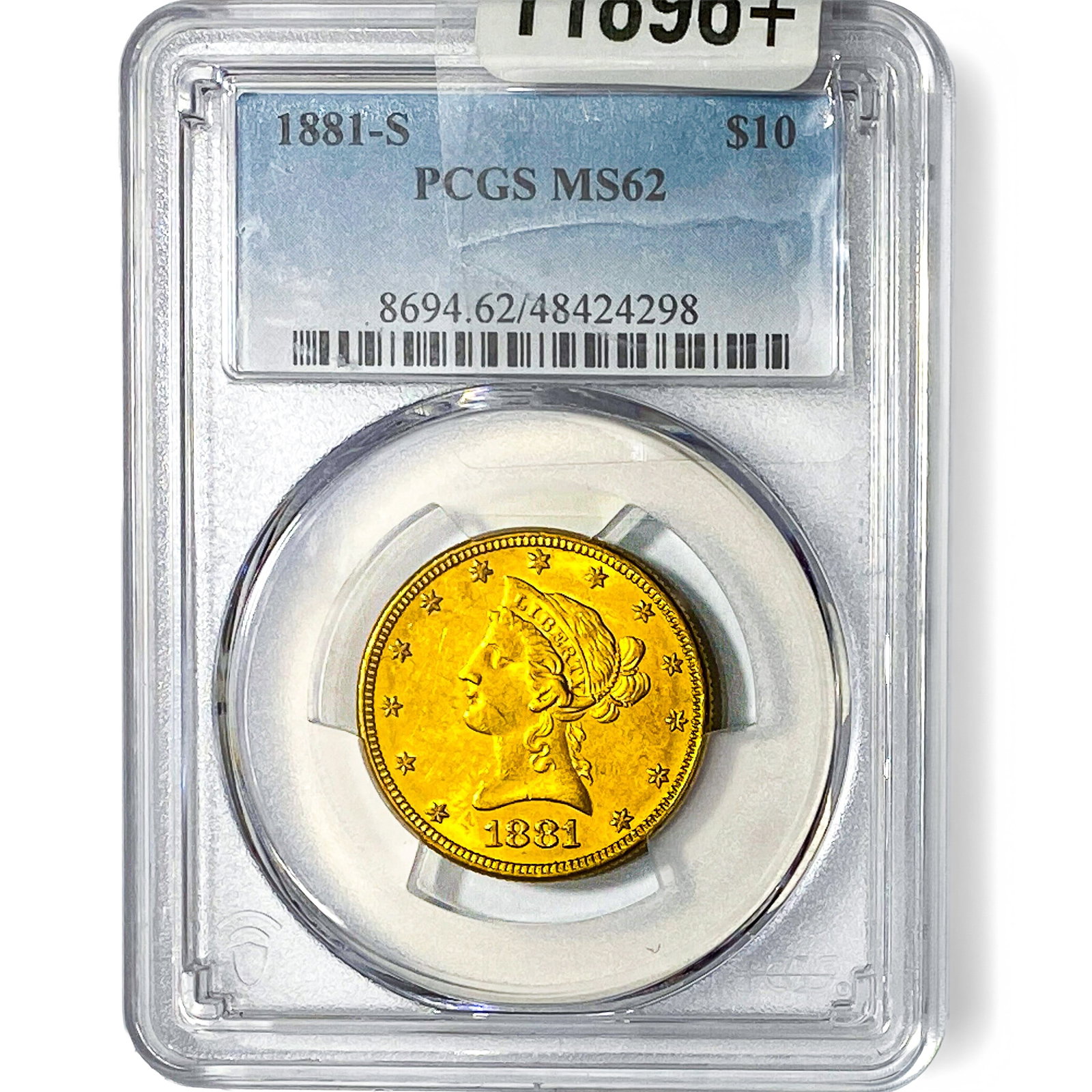 1881-S $10 Gold Eagle PCGS MS62: 1881-S $10 Gold Eagle PCGS MS62