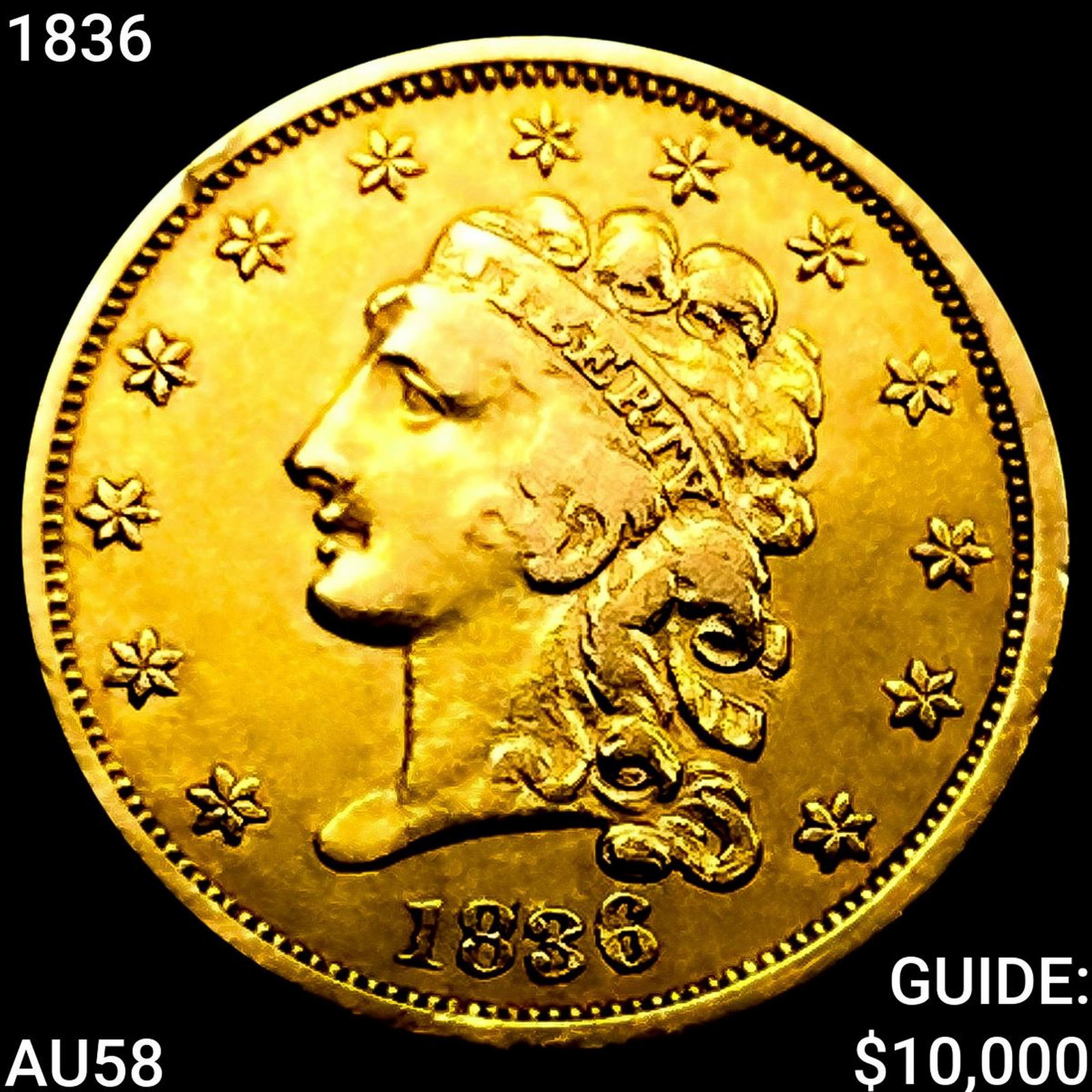 1836 $2.50 Gold Quarter Eagle: 1836 $2.50 Gold Quarter Eagle