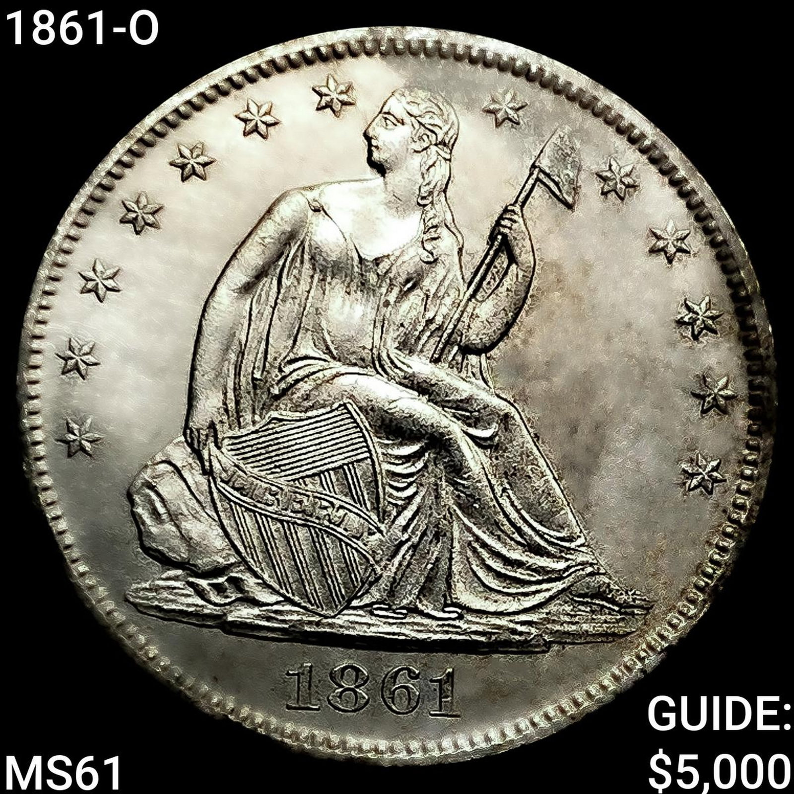 1861-O Seated Liberty Half Dollar: 1861-O Seated Liberty Half Dollar