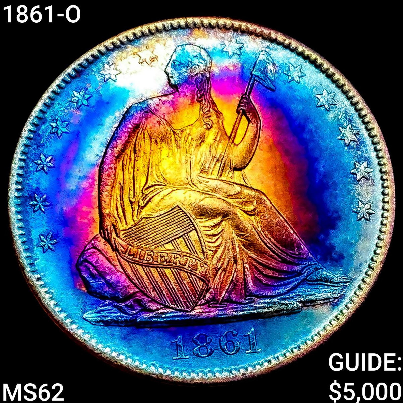 1861-O Seated Liberty Half Dollar (1 of 2)