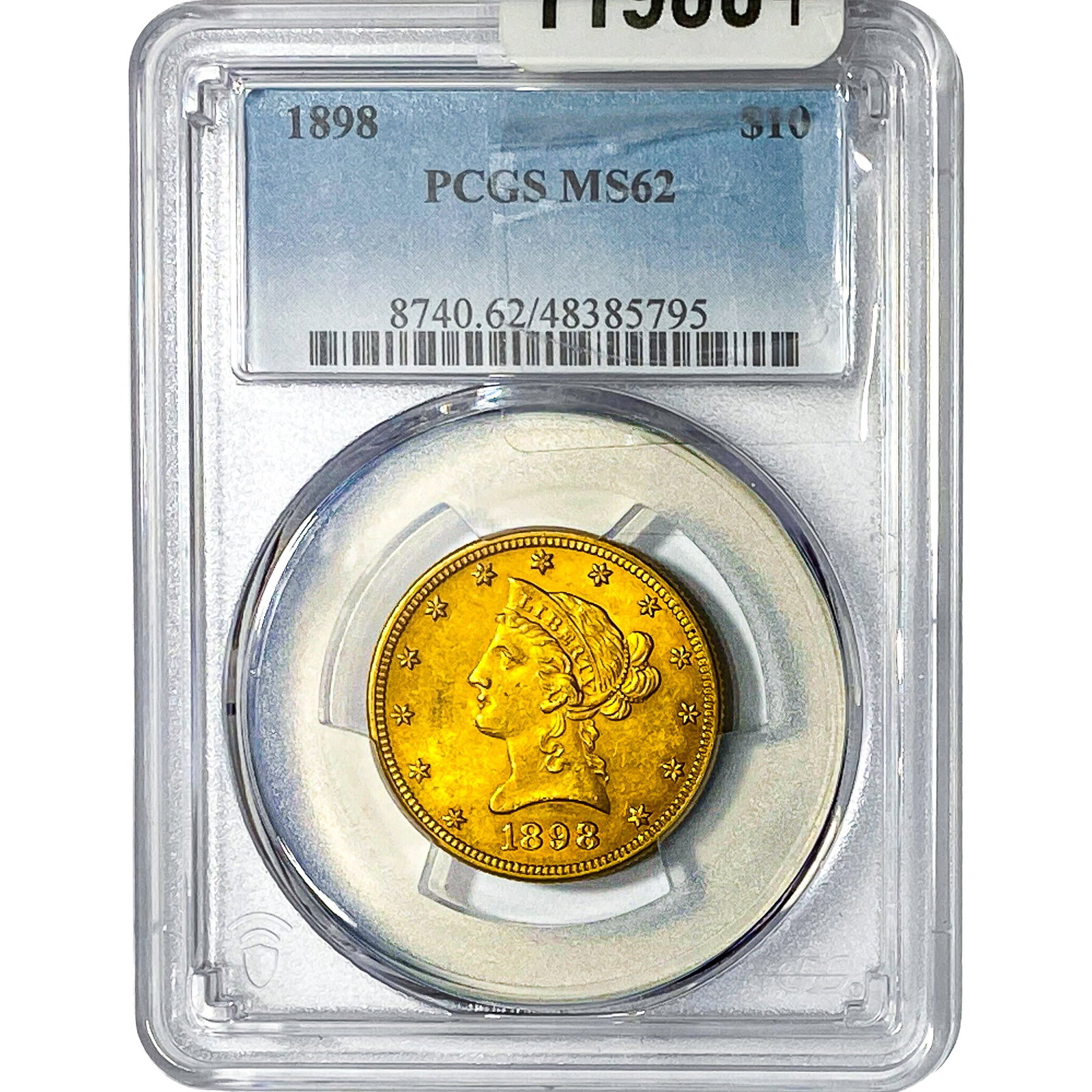 1898 $10 Gold Eagle PCGS MS62: 1898 $10 Gold Eagle PCGS MS62