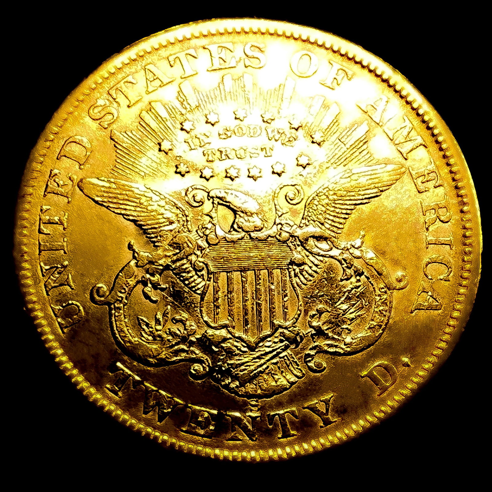 1867-S $20 Gold Double Eagle UNCIRCULATED - 2