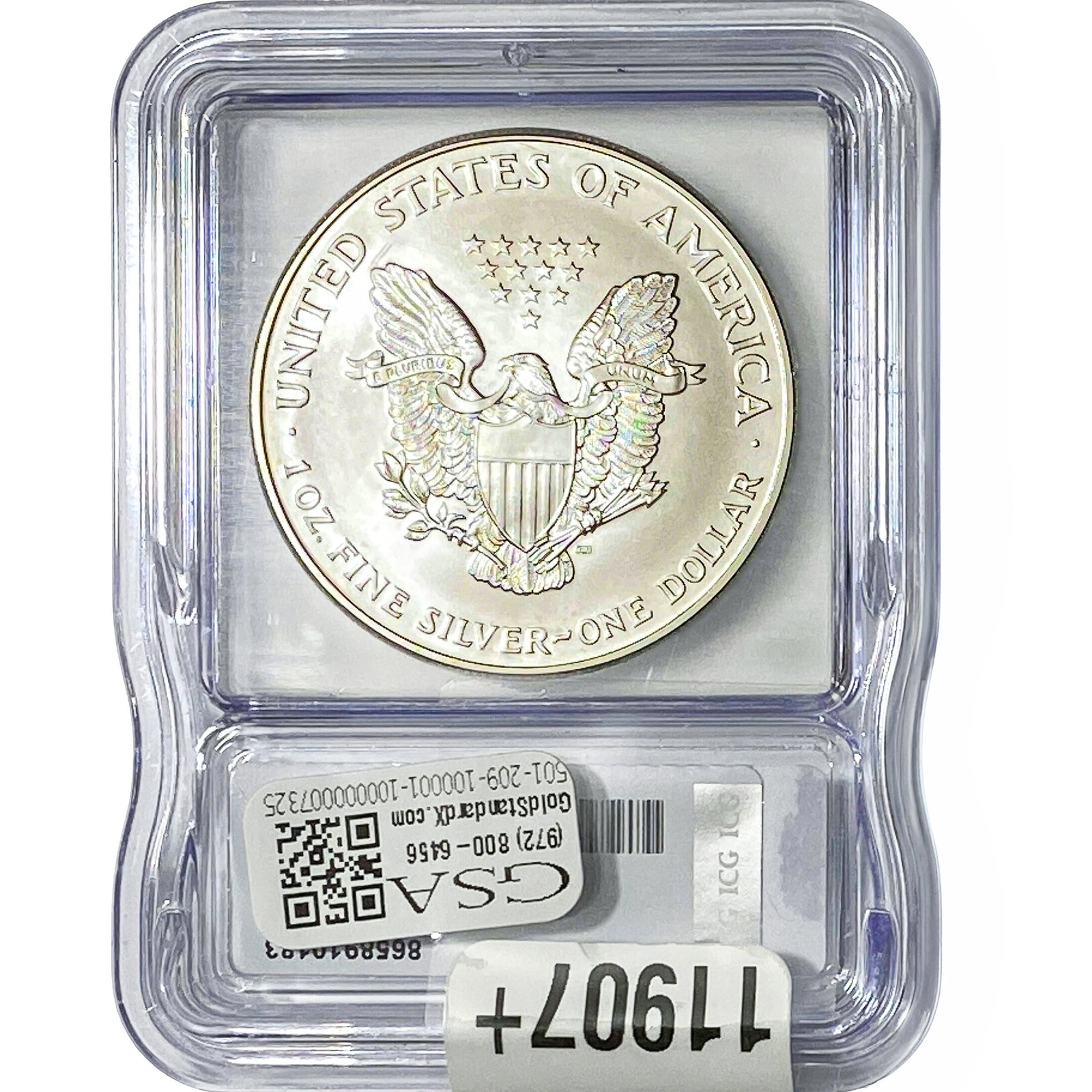 1999 Silver Eagle ICG MS70 - 2
