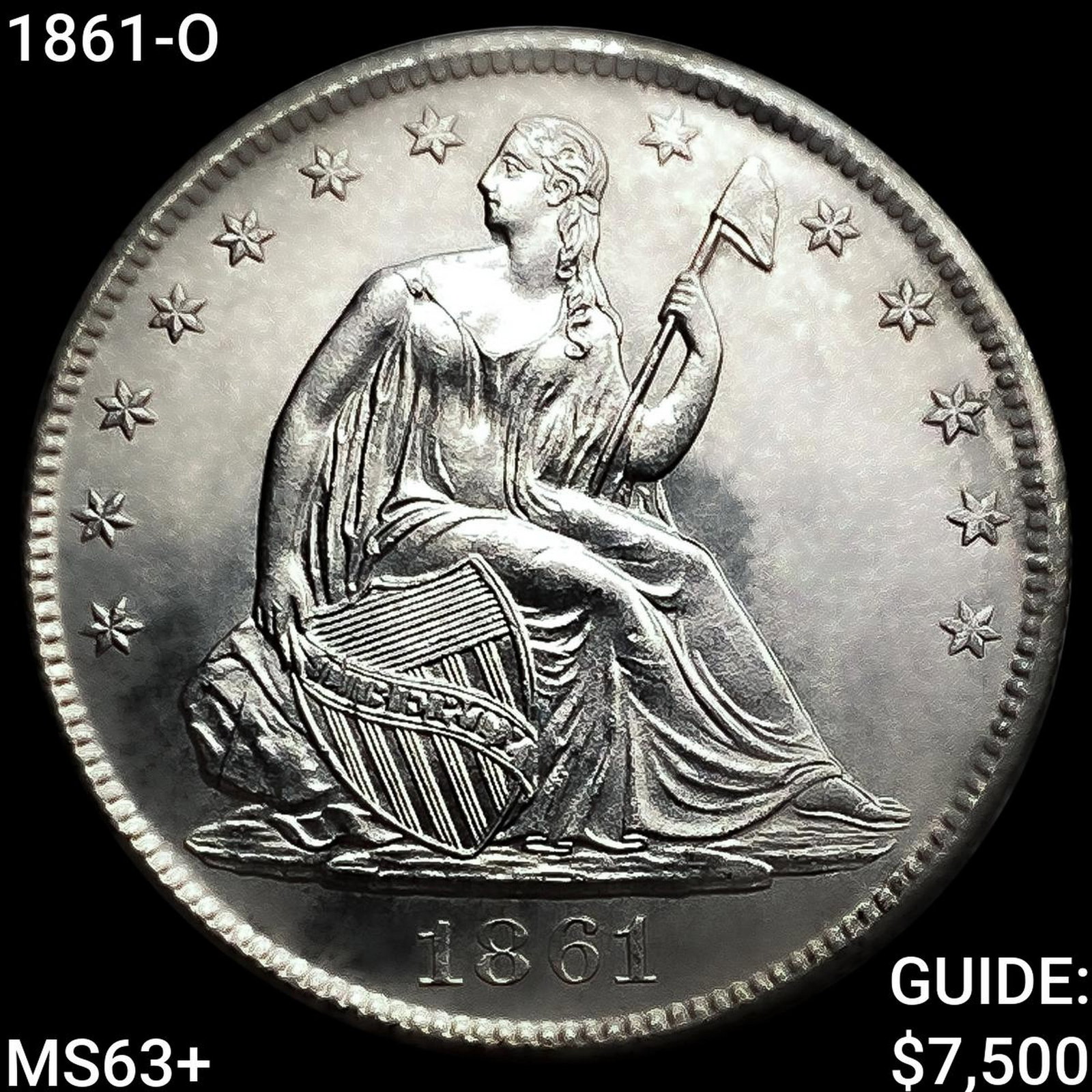 1861-O Seated Liberty Half Dollar: 1861-O Seated Liberty Half Dollar