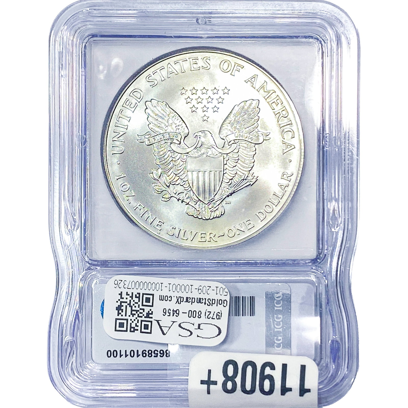 1999 Silver Eagle ICG MS70 - 2