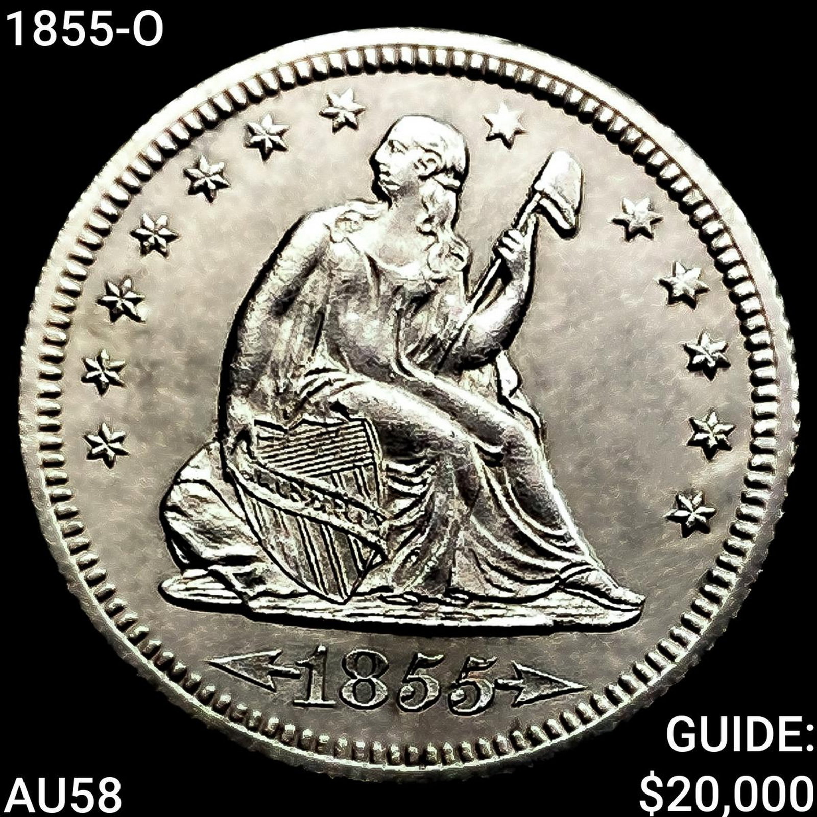 1855-O Seated Liberty Quarter (1 of 2)